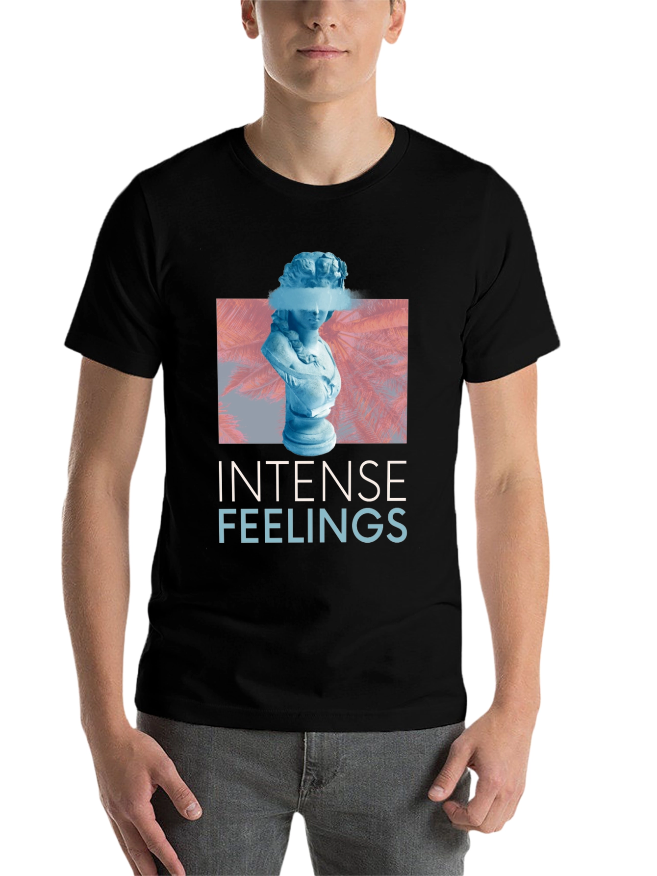 Black Intense Feelings Graphic Tee - Trendy Streetwear view 7