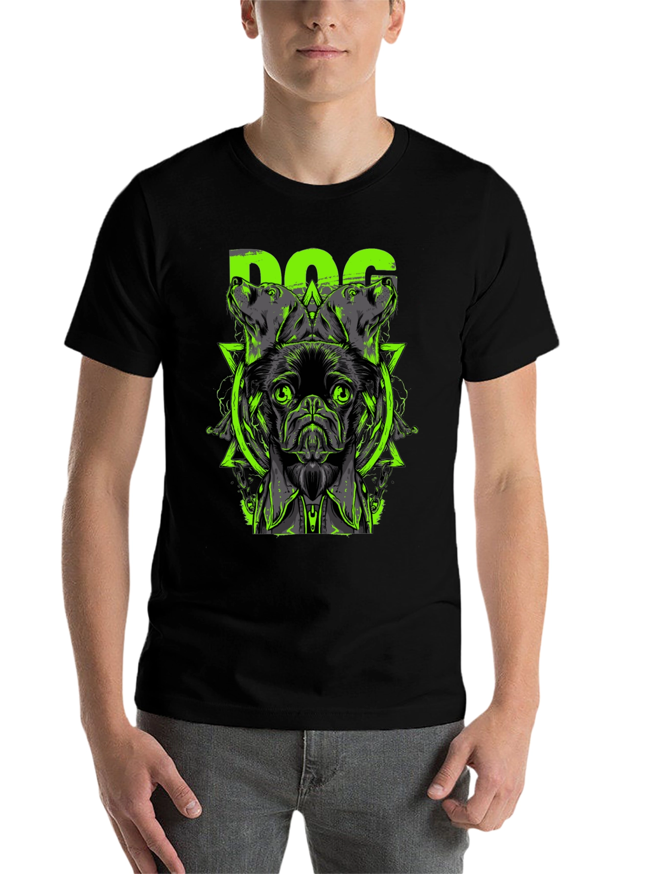 Black Dog Graphic Print Black T-Shirt view 7