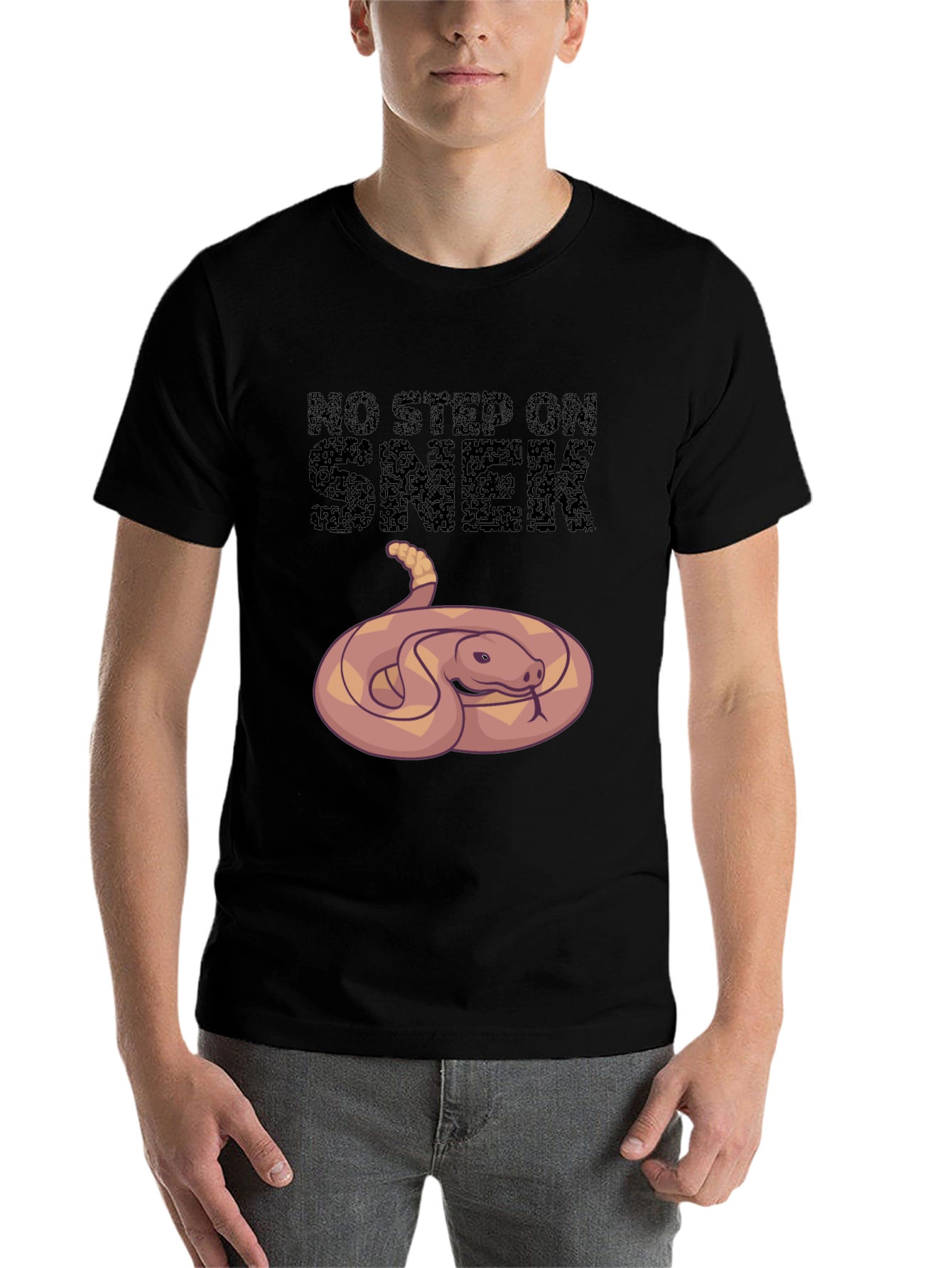 Black No Step On Snek T-Shirt view 7