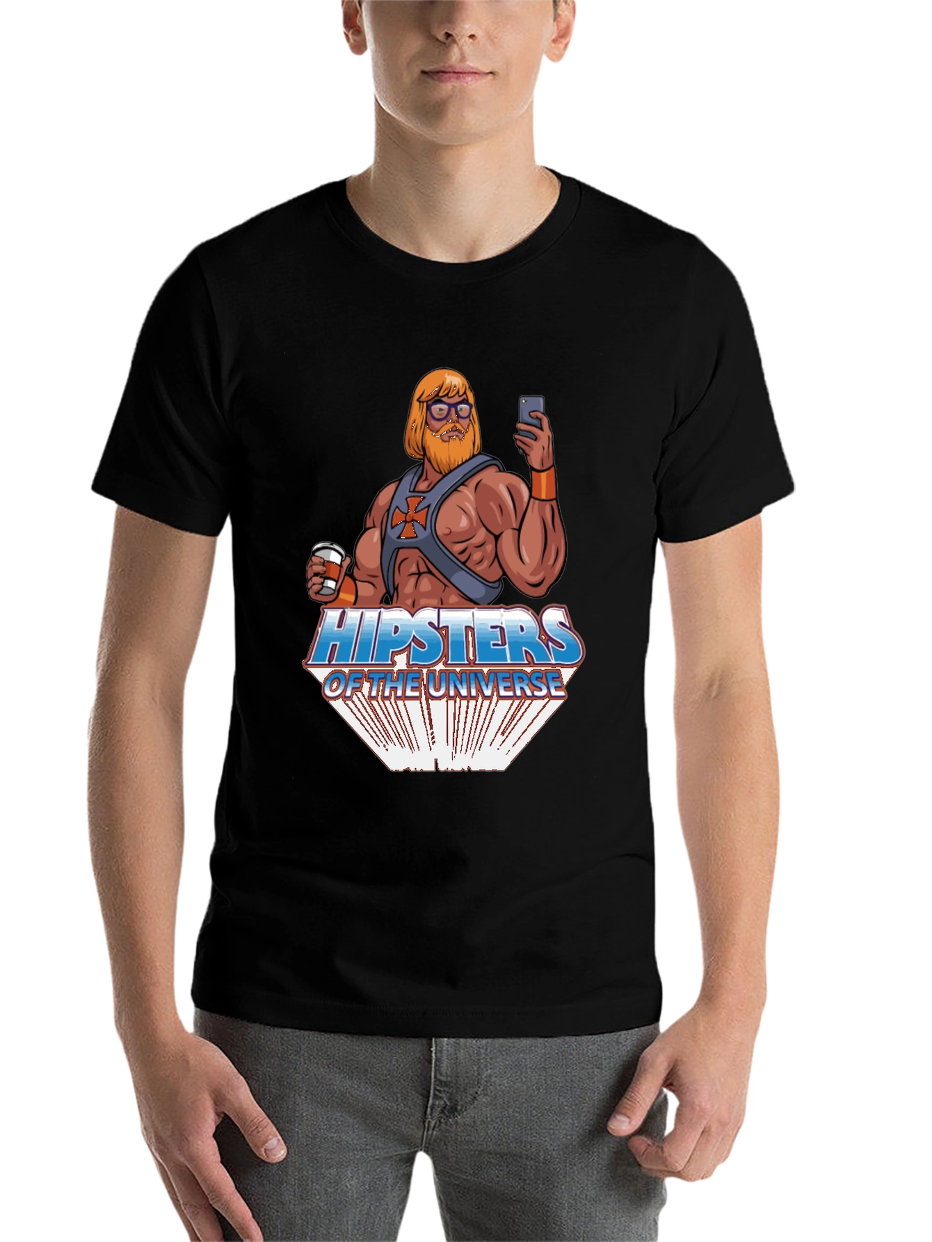 Black Hipsters of the Universe Graphic Tee view 7