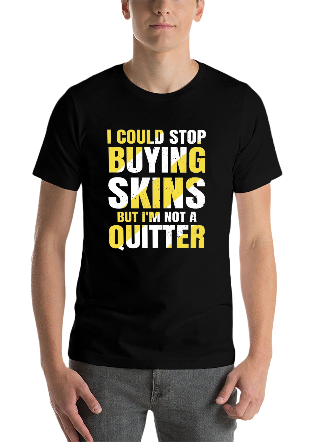 Black Funny Gamer T-Shirt - I Could Stop Buying Skins view 7