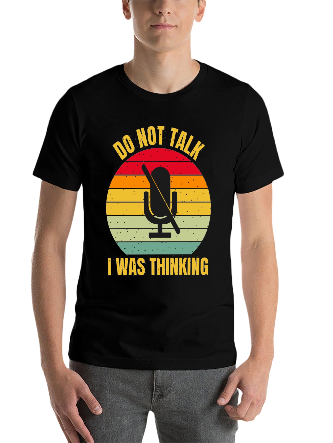 Black Do Not Talk I Was Thinking T-Shirt view 7