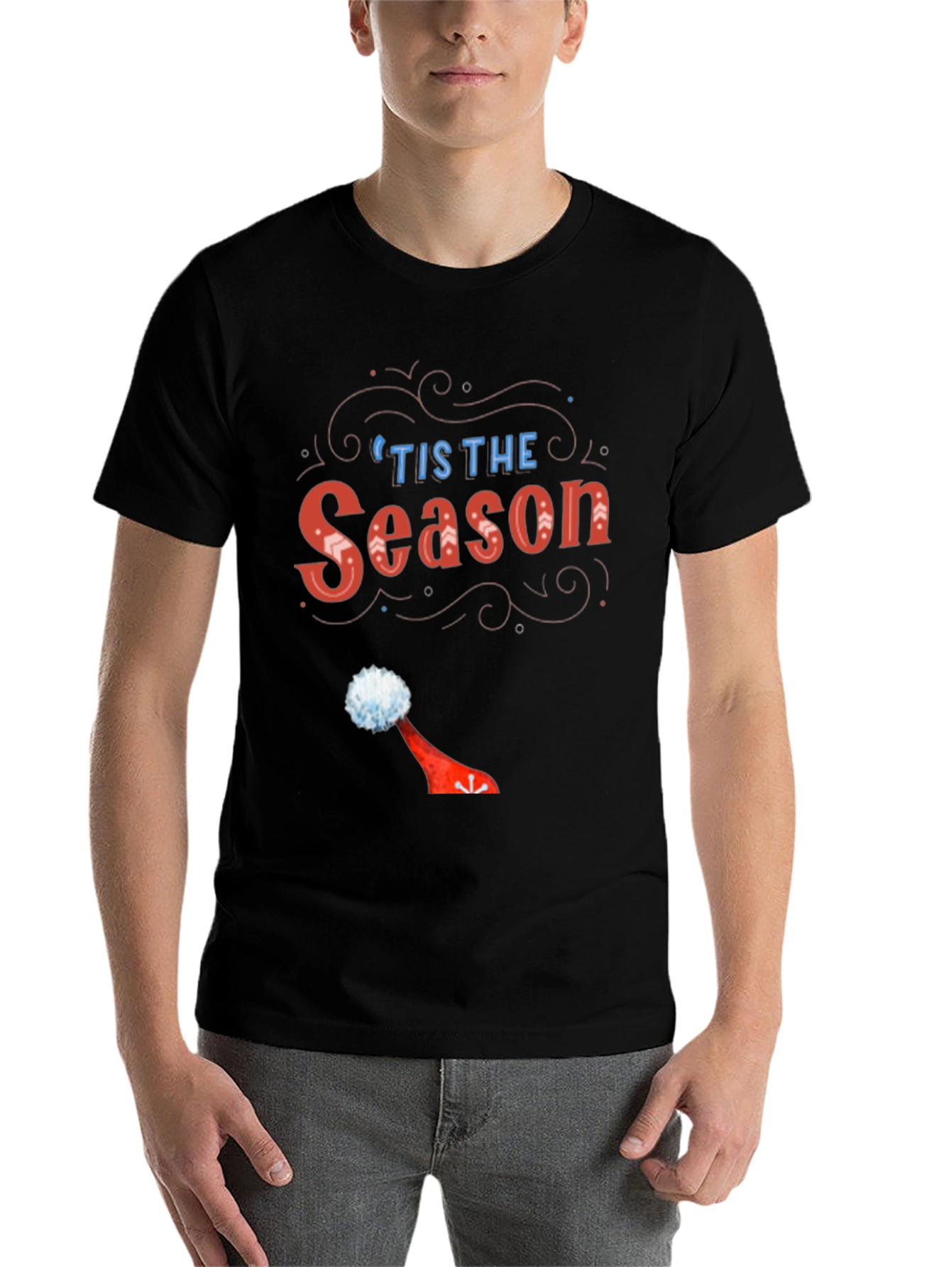 Black Festive 'Tis the Season' Graphic Tee view 7