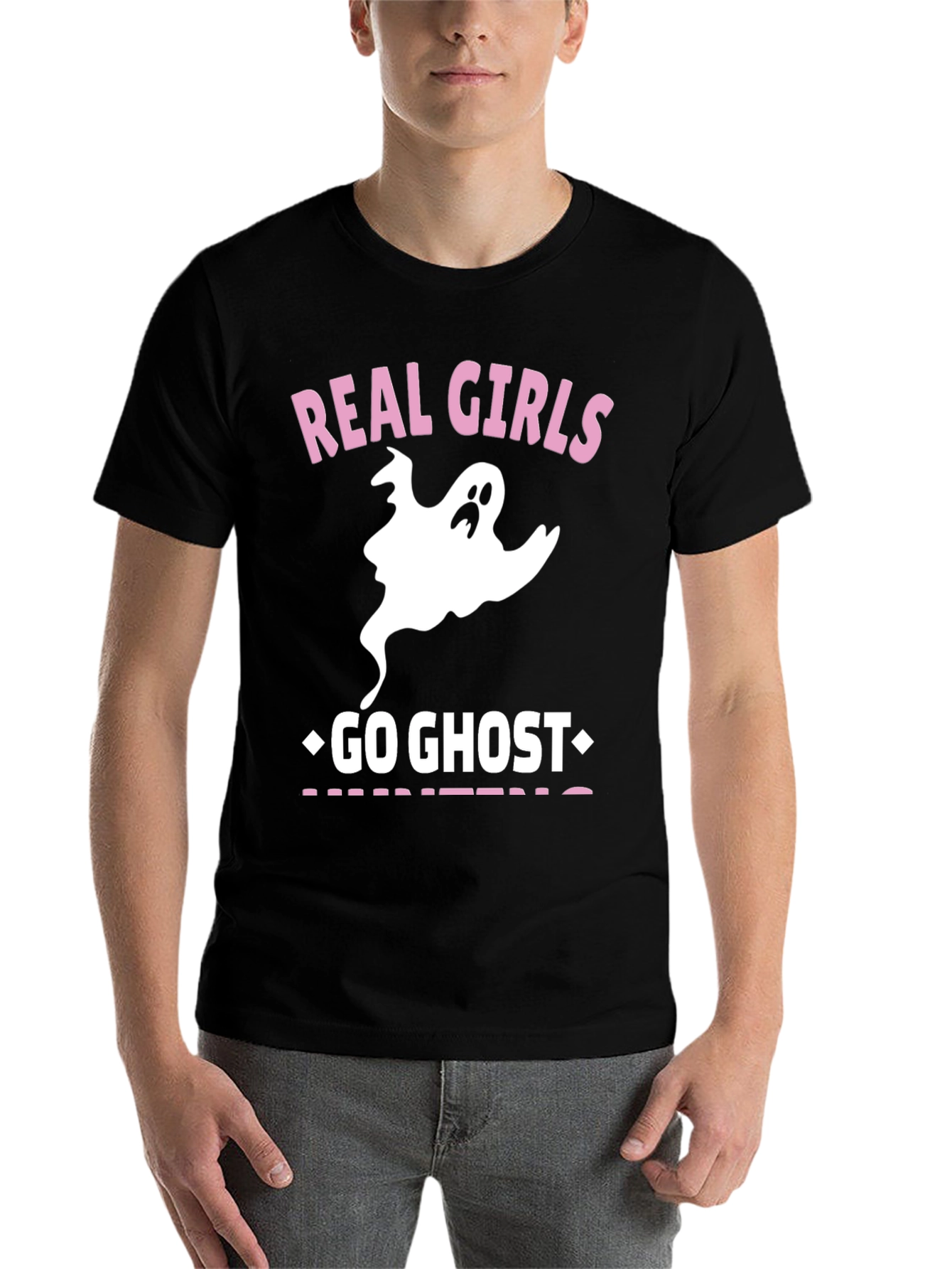 Black Real Girls Go Ghost Hunting T-Shirt view 7