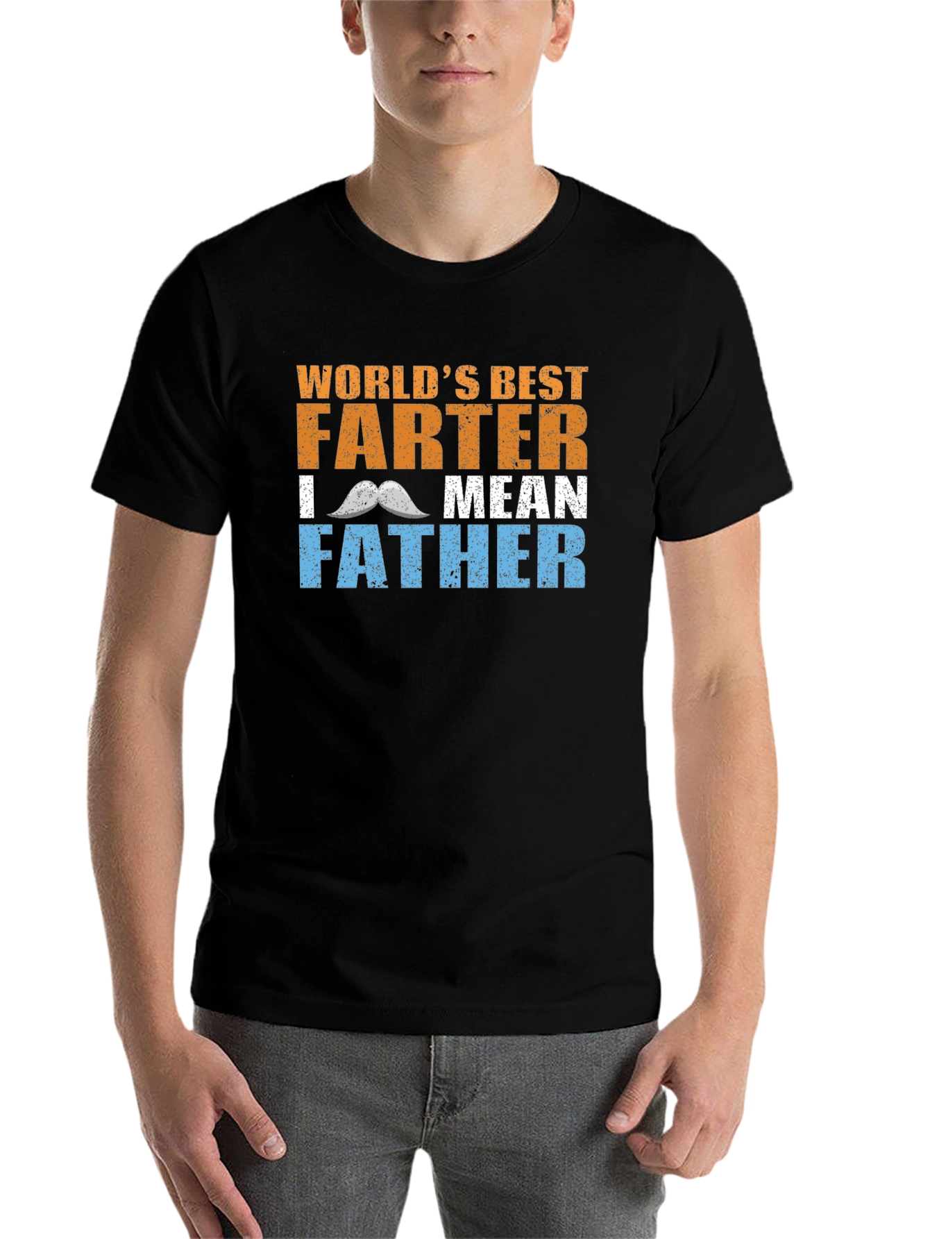 Black World's Best Farter I Mean Father T-Shirt view 7