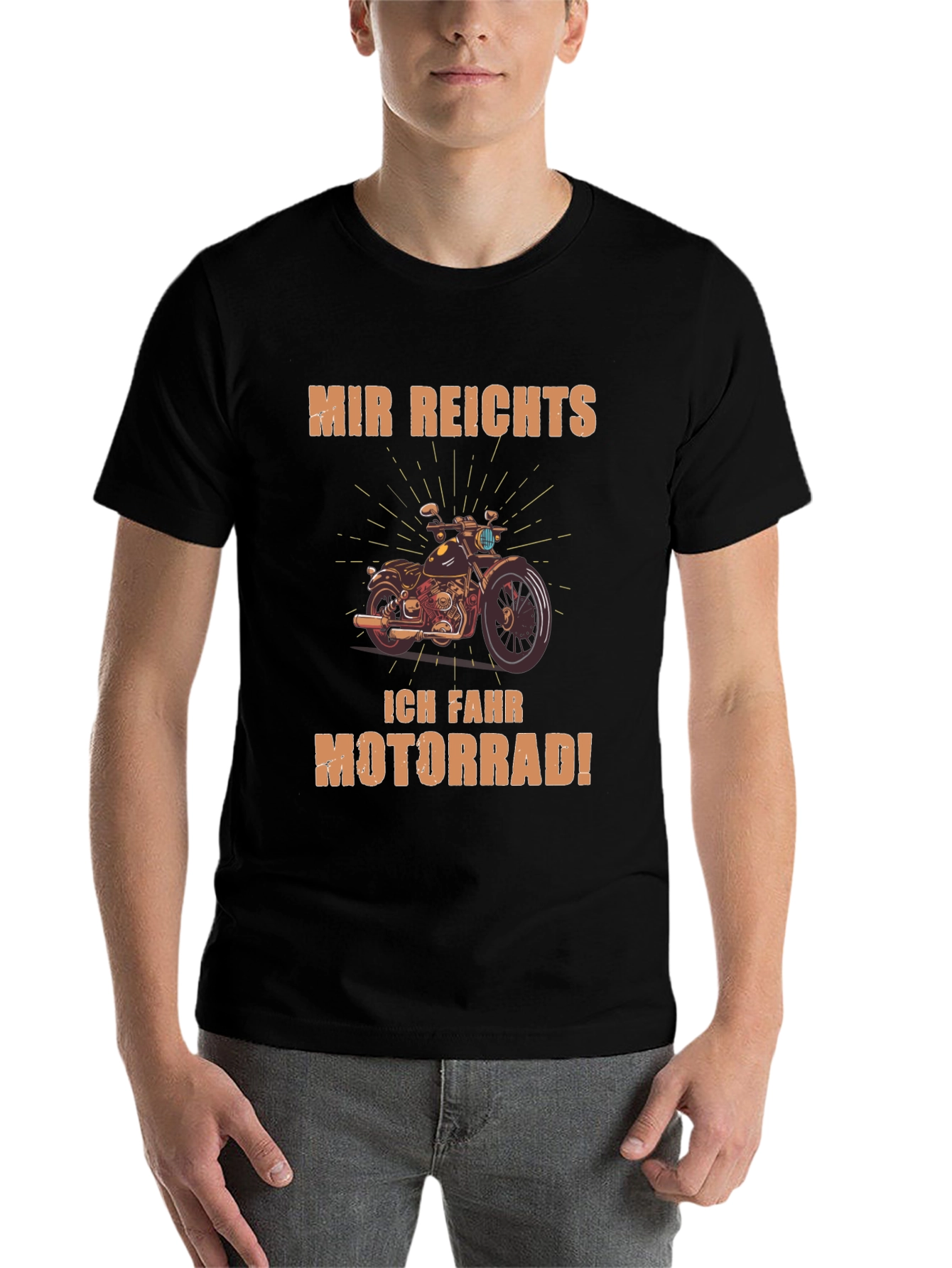 Black Mir Reichts Ich Fahr Motorrad T-Shirt view 7