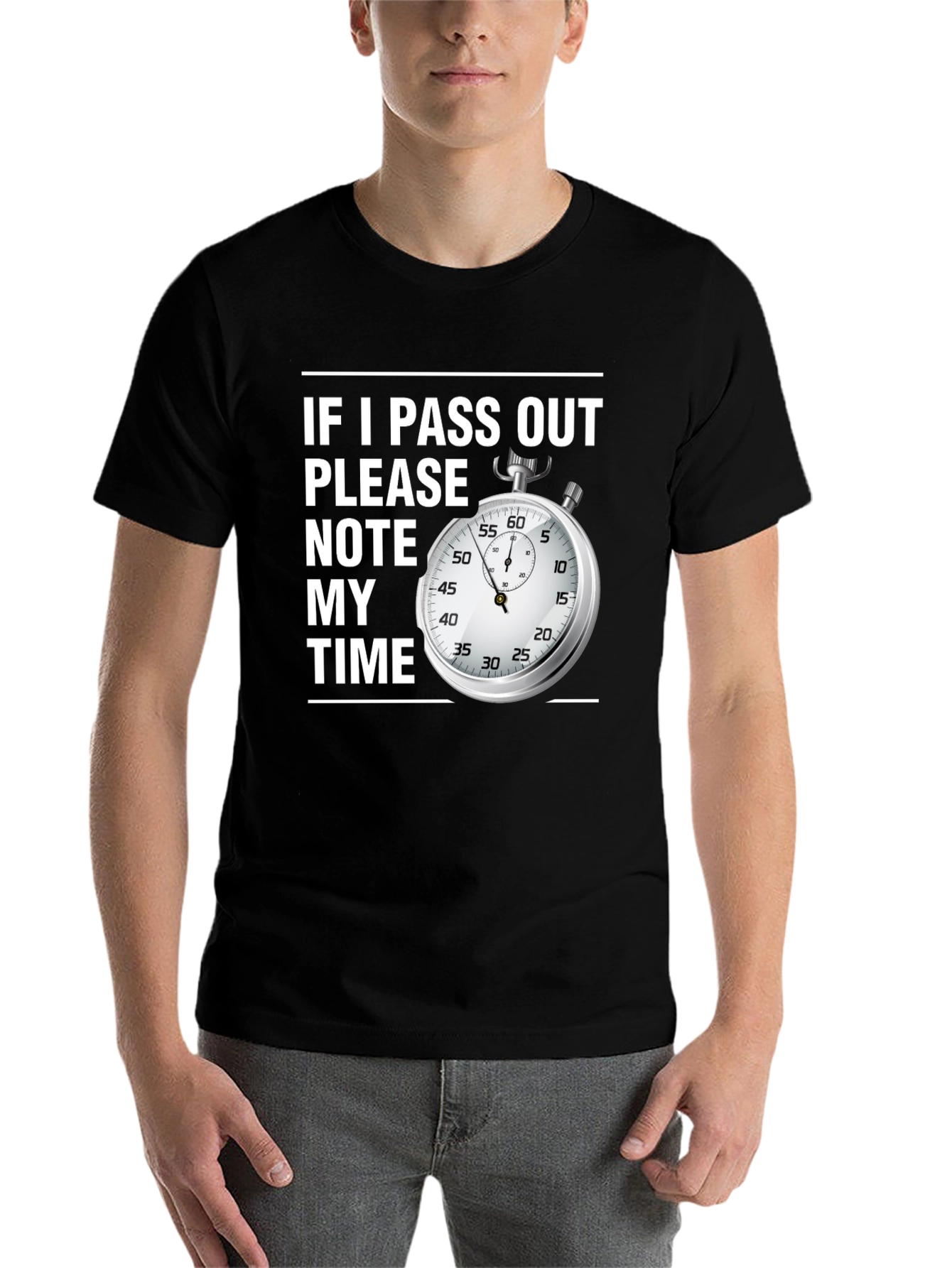 Black If I Pass Out Note My Time Funny T-Shirt view 7