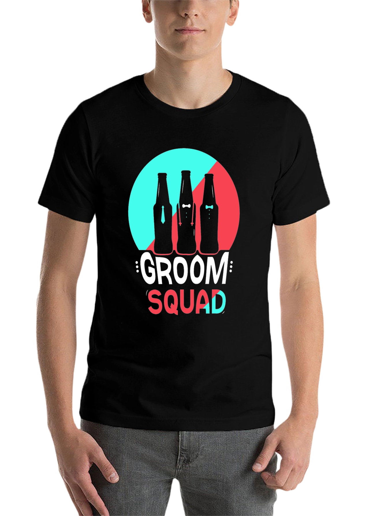 Black Groom Squad Graphic T-Shirt view 7