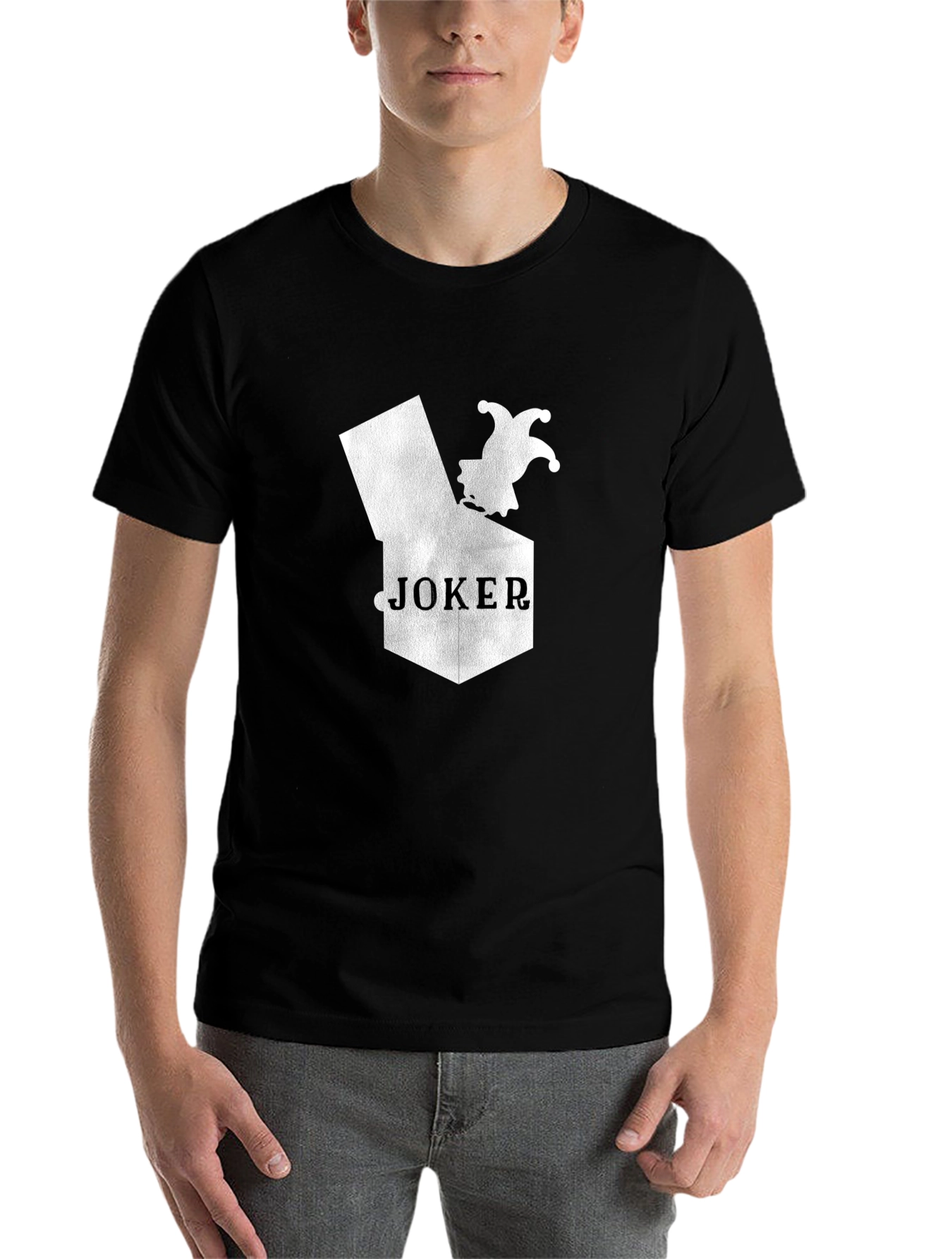 Black Joker in a Box Graphic Tee - Black Cotton T-Shirt view 7