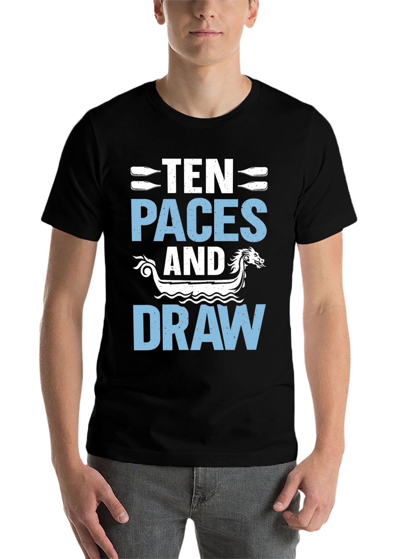 Black Ten Paces and Draw Graphic Tee view 7