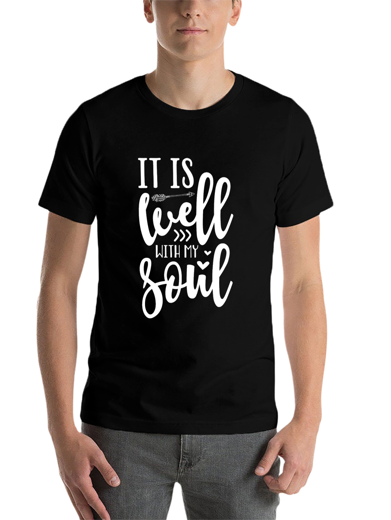 Black It Is Well With My Soul Graphic Tee view 7