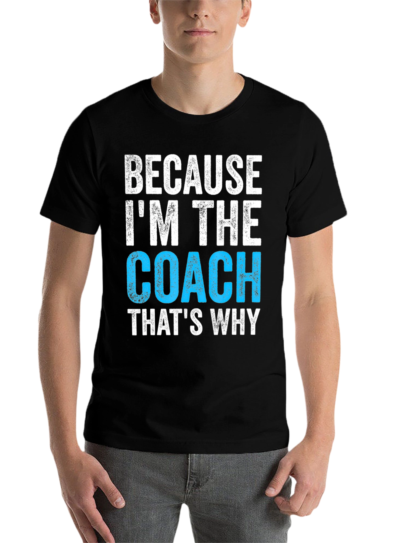 Black Because I'm The Coach T-Shirt view 7