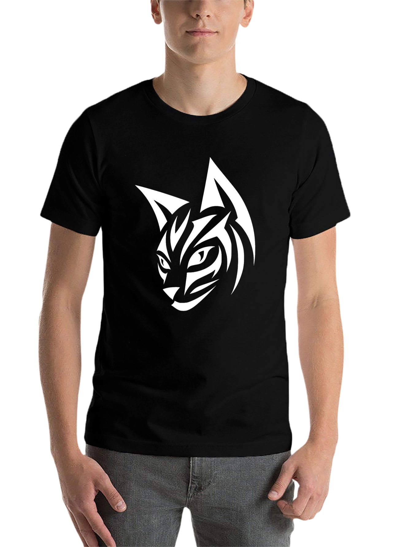 Black Cool Cat Graphic Tee - Black T-Shirt view 7