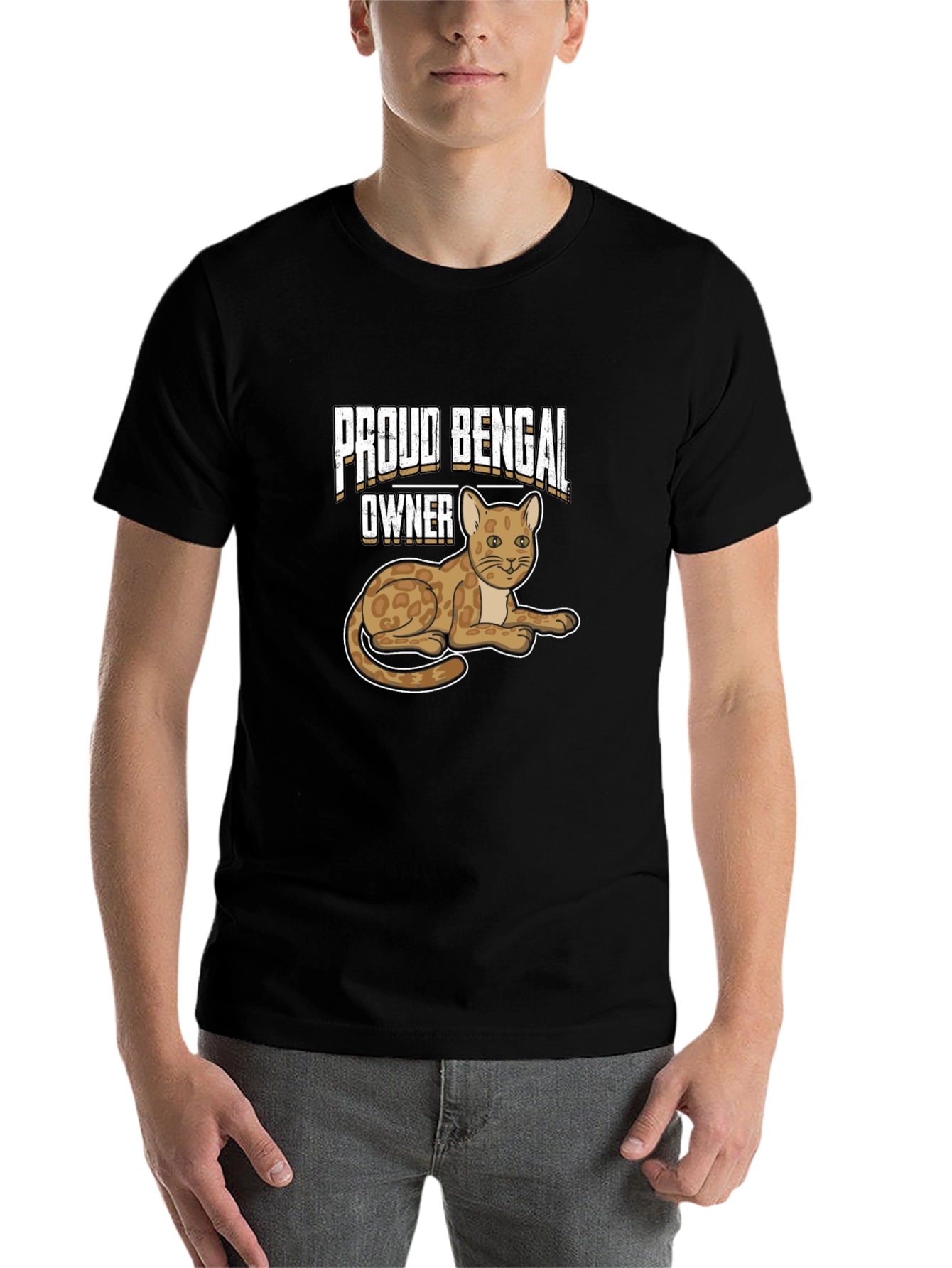 Black Proud Bengal Owner Black T-Shirt view 7