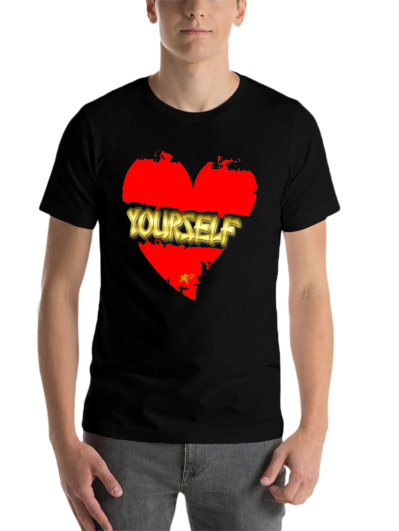 Black Love Yourself Graphic T-Shirt - Black view 7