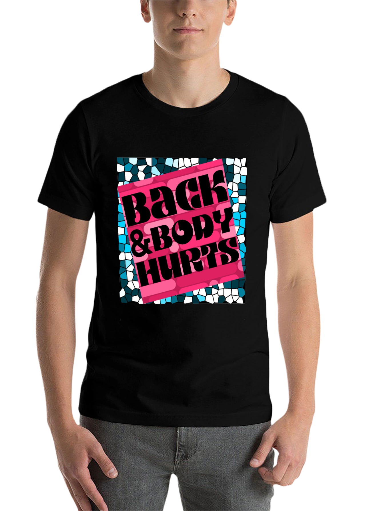 Black Back & Body Hurts Graphic T-Shirt view 7