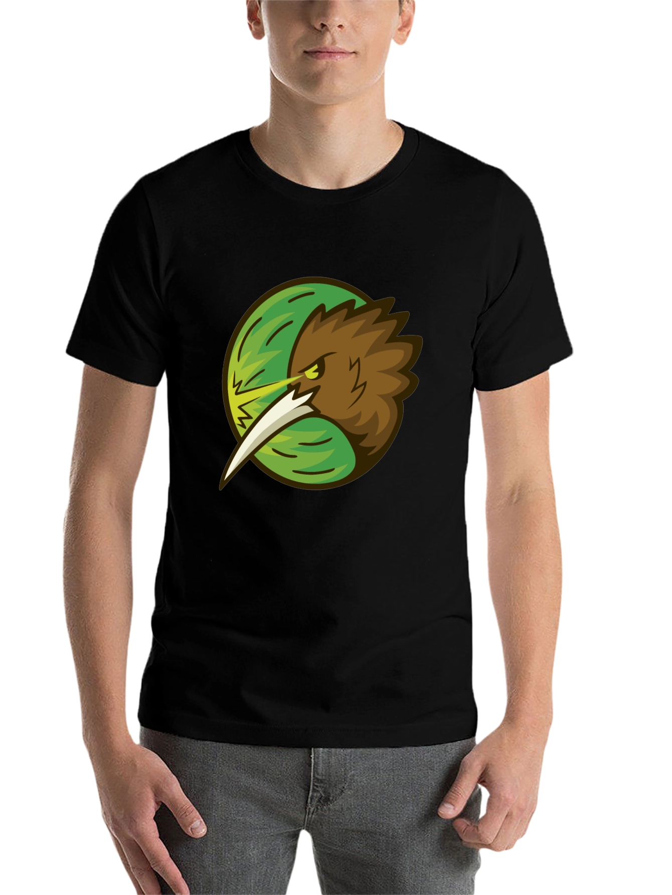 Black Kiwi Bird Graphic Tee - Stylish Black T-Shirt view 7