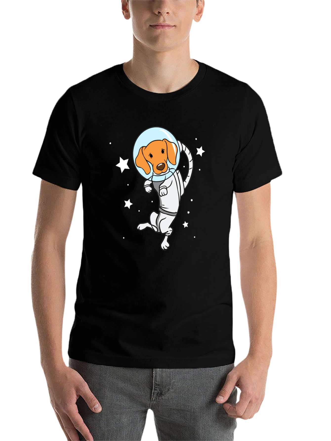 Black Dog Astronaut Graphic T-Shirt view 7