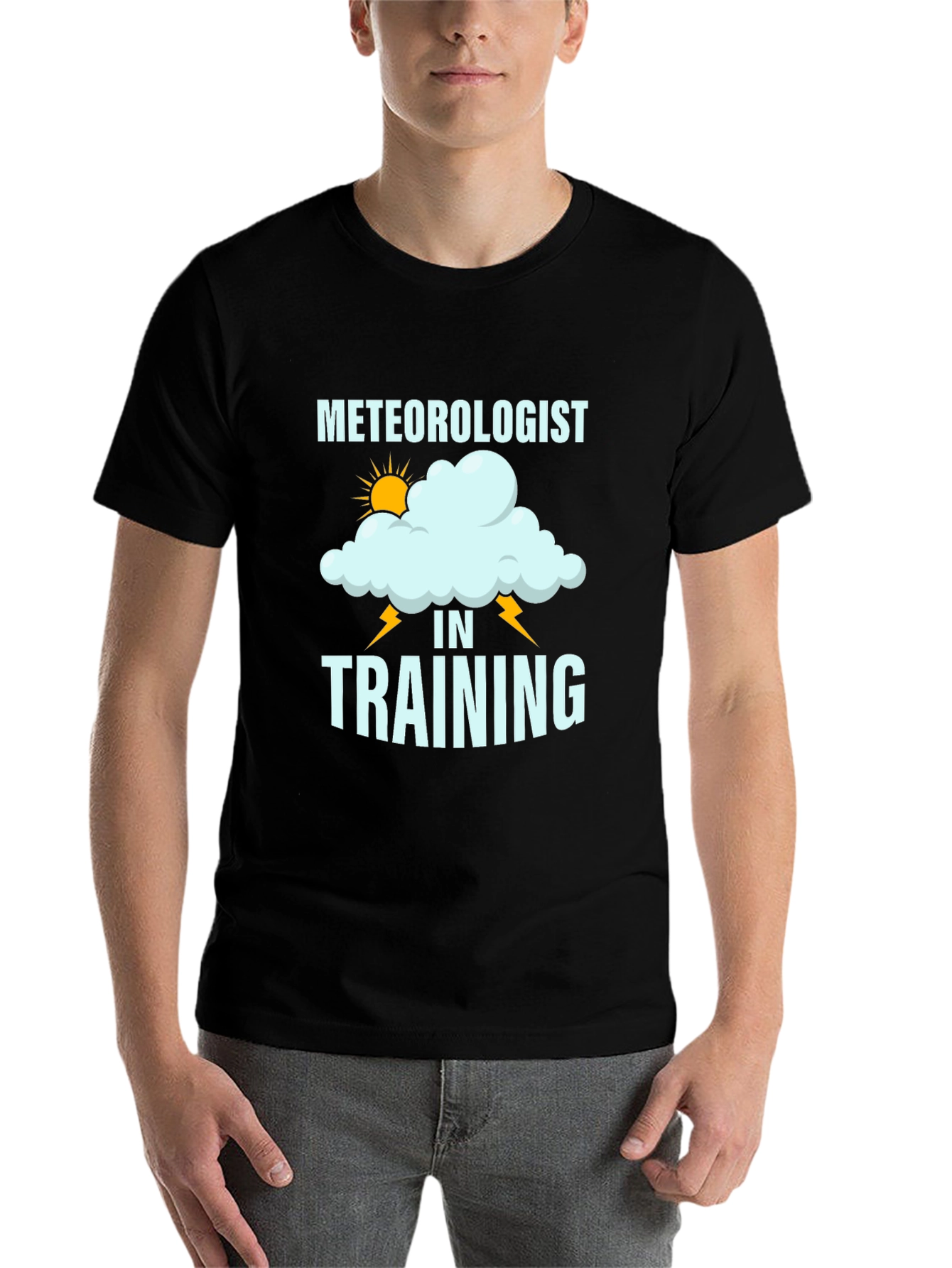 Black Meteorologist in Training T-Shirt Funny Weather Tee view 7
