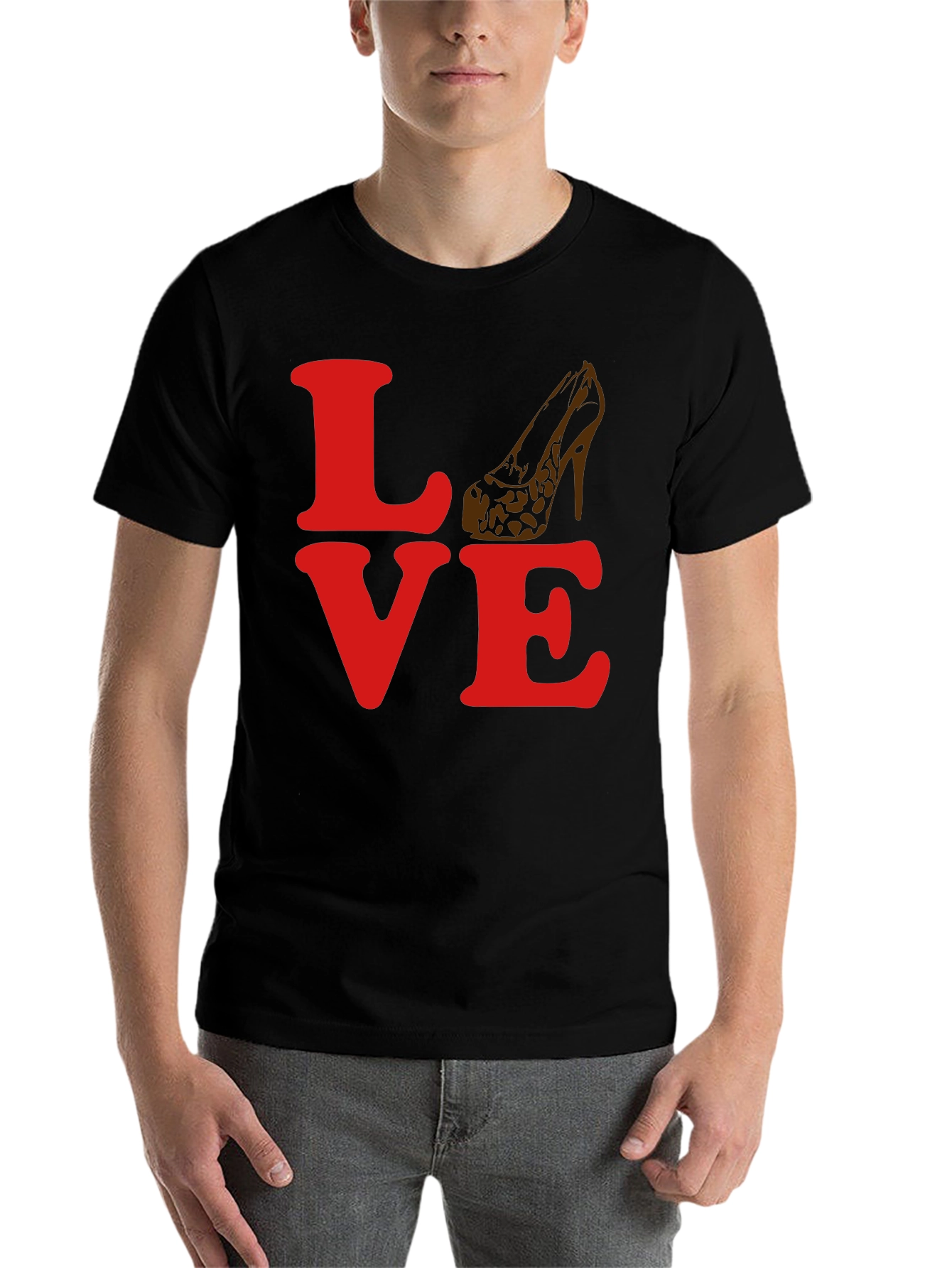 Black Love Heels Graphic T-Shirt view 7