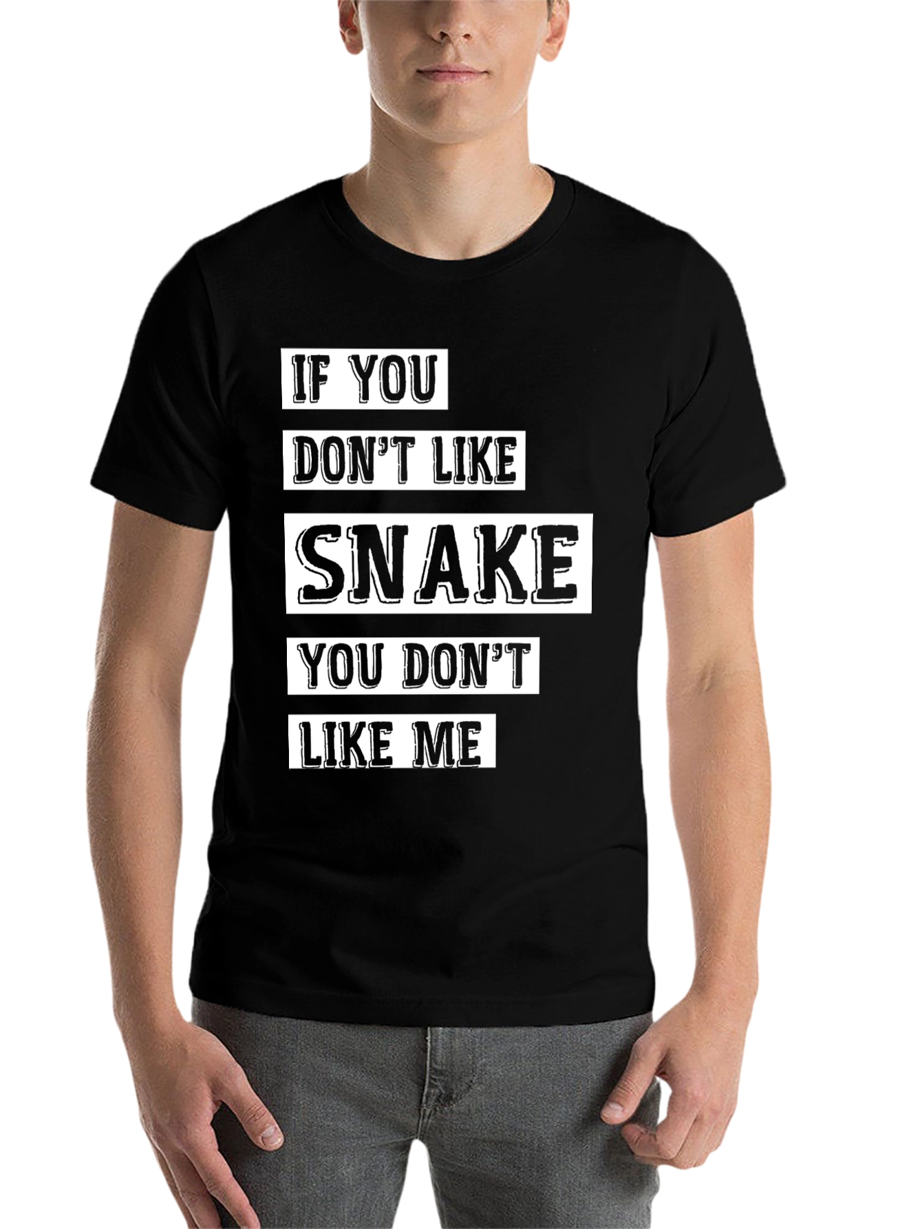 Black Snake Lover T-Shirt - If You Don't Like Snake Graphic Tee view 7