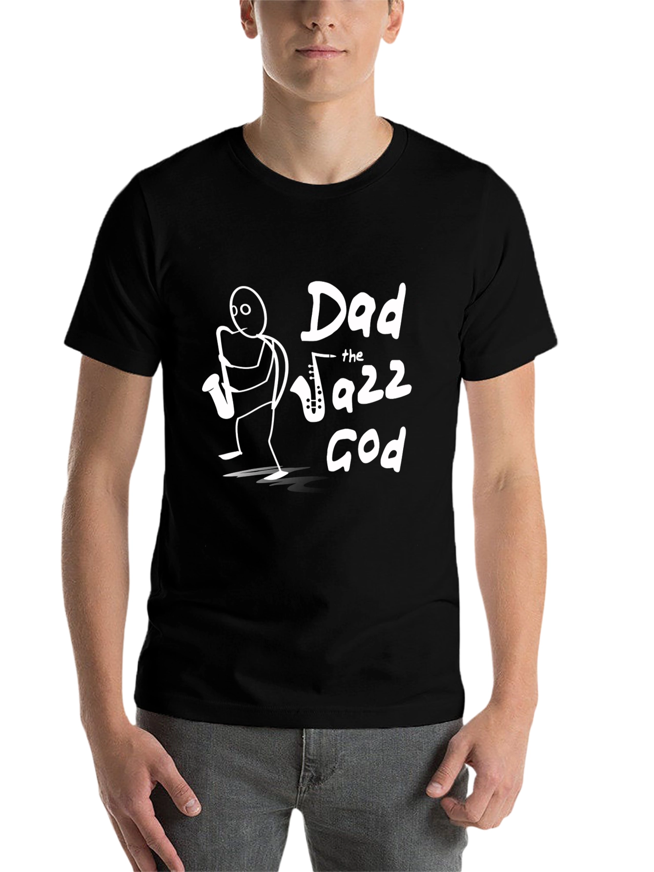 Black Dad The Jazz God T-Shirt view 7