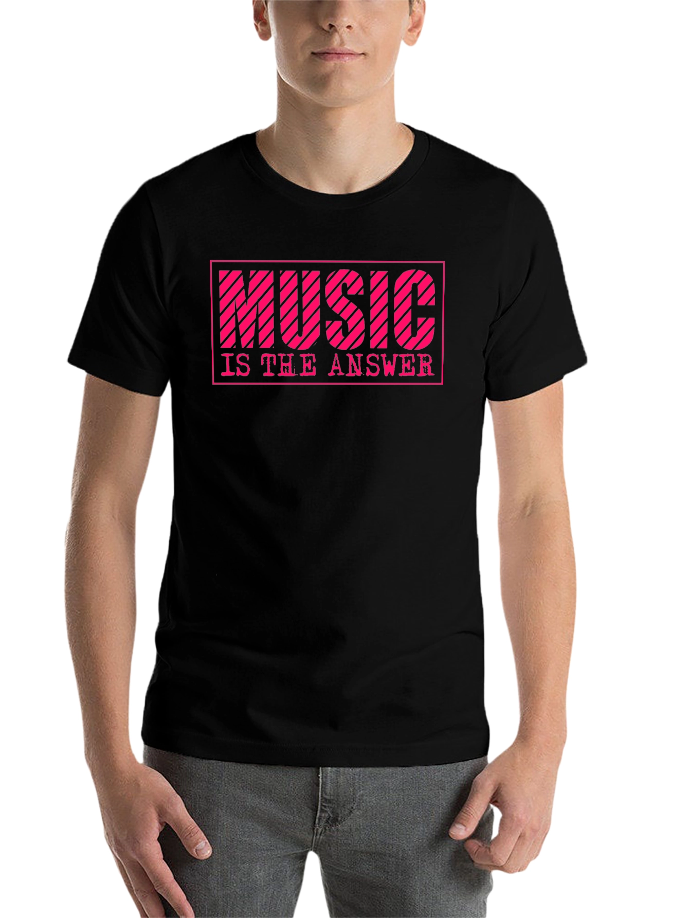 Black Music is the Answer Graphic T-Shirt view 7