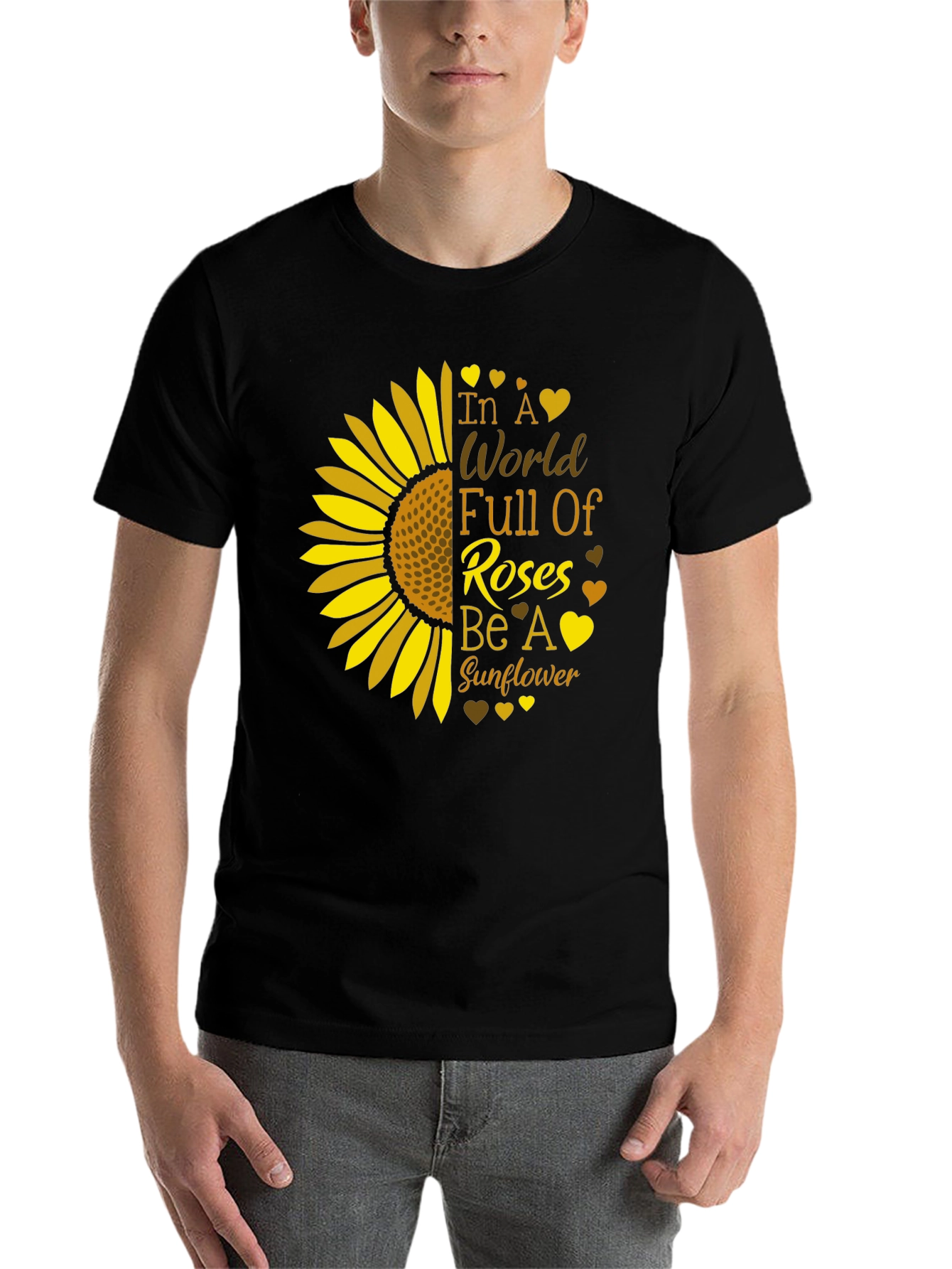 Black Sunflower Graphic Tee - Be a Sunflower! view 7