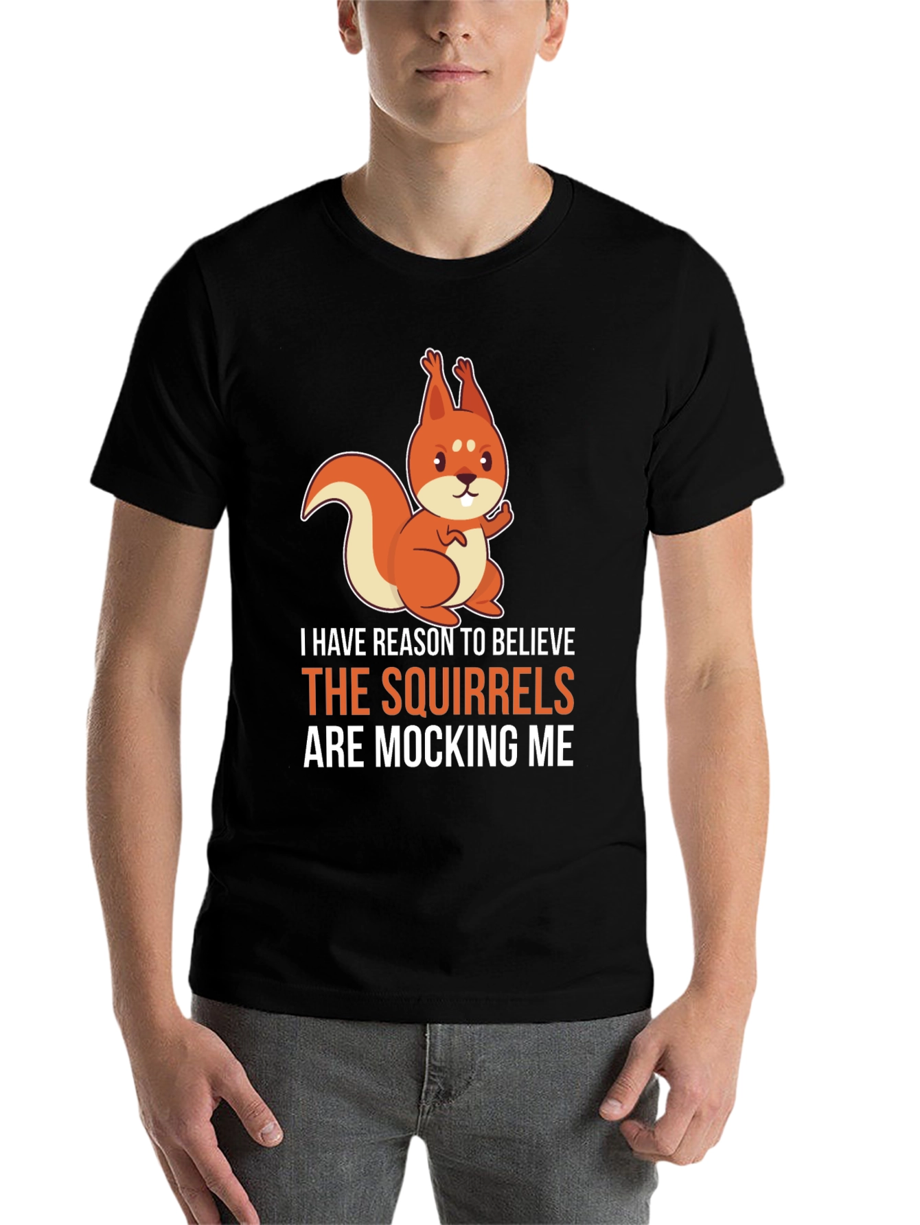 Black Squirrels Mocking Me Graphic T-Shirt view 7