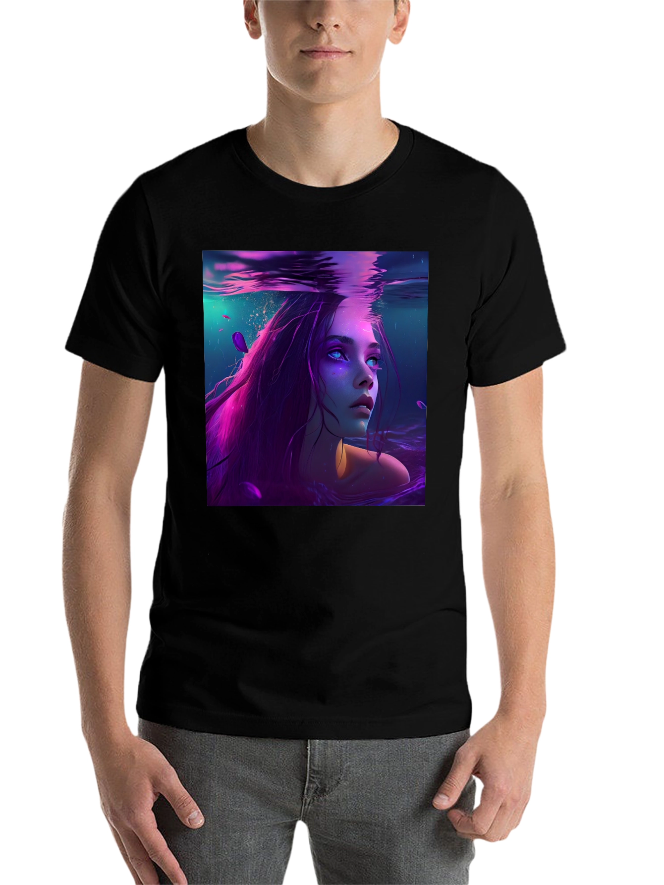Black Mystic Mermaid Black T-Shirt view 7