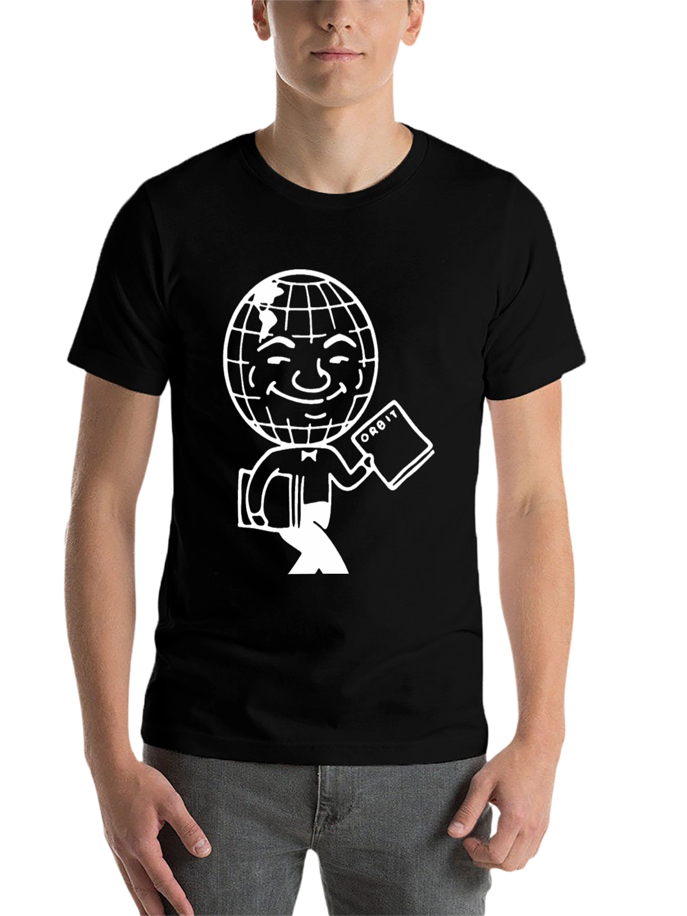 Black Orbit Man Black Graphic Tee view 7