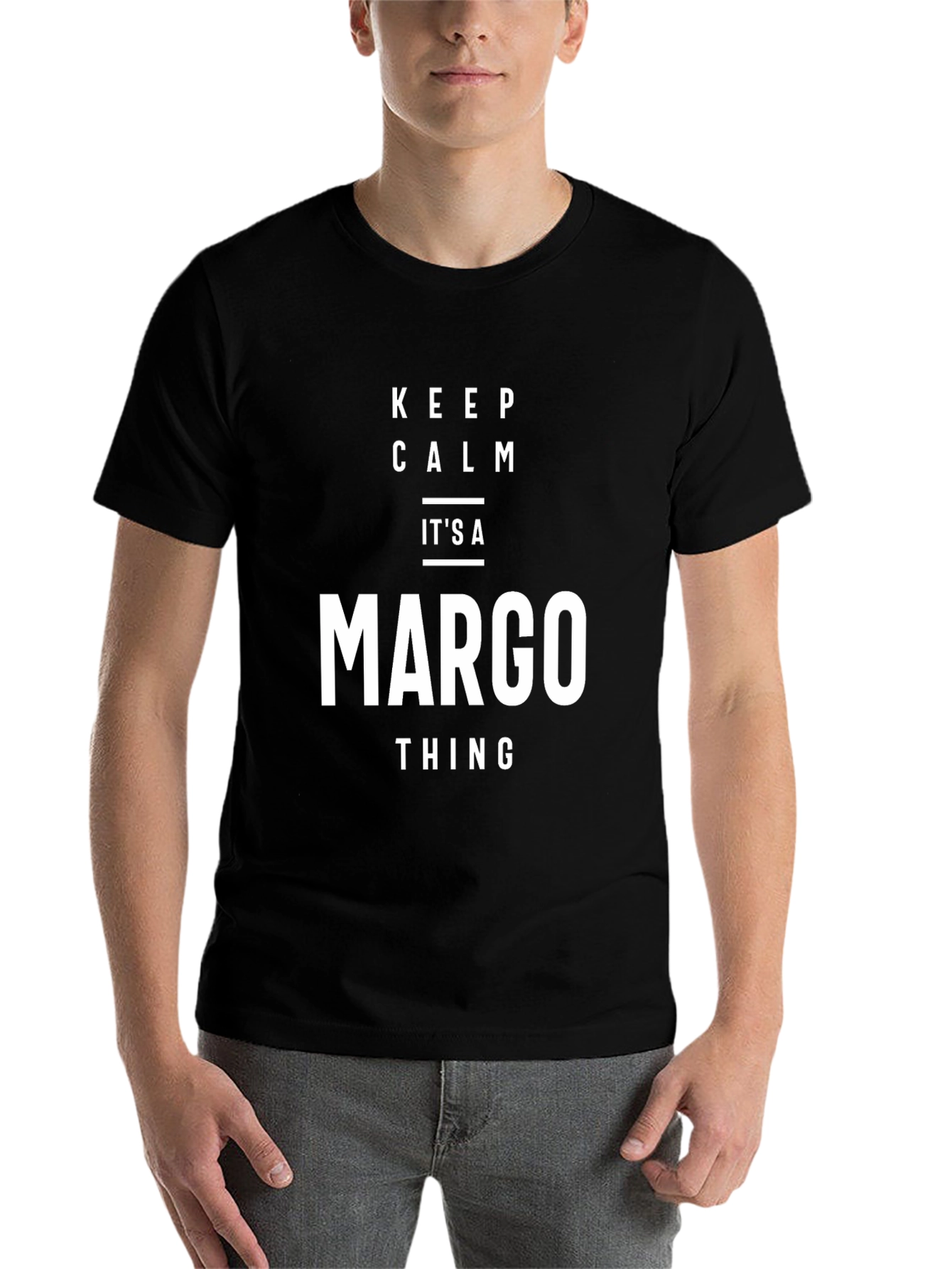 Black Keep Calm Margo Thing Black T-Shirt view 7