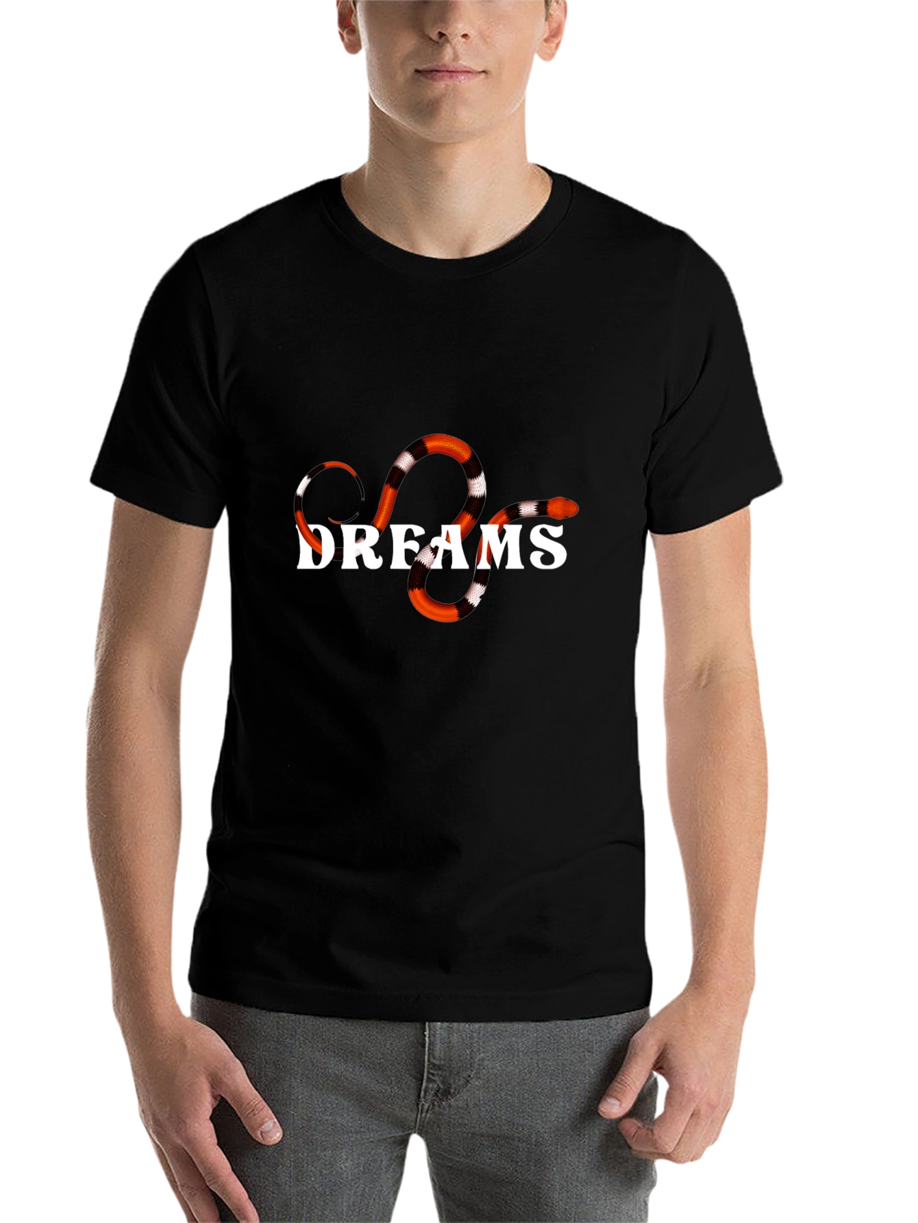 Black Dreams Snake Graphic T-Shirt view 7