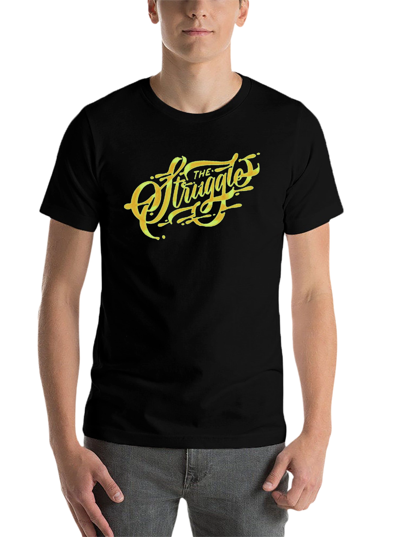 Black The Struggle Black Graphic Tee view 7