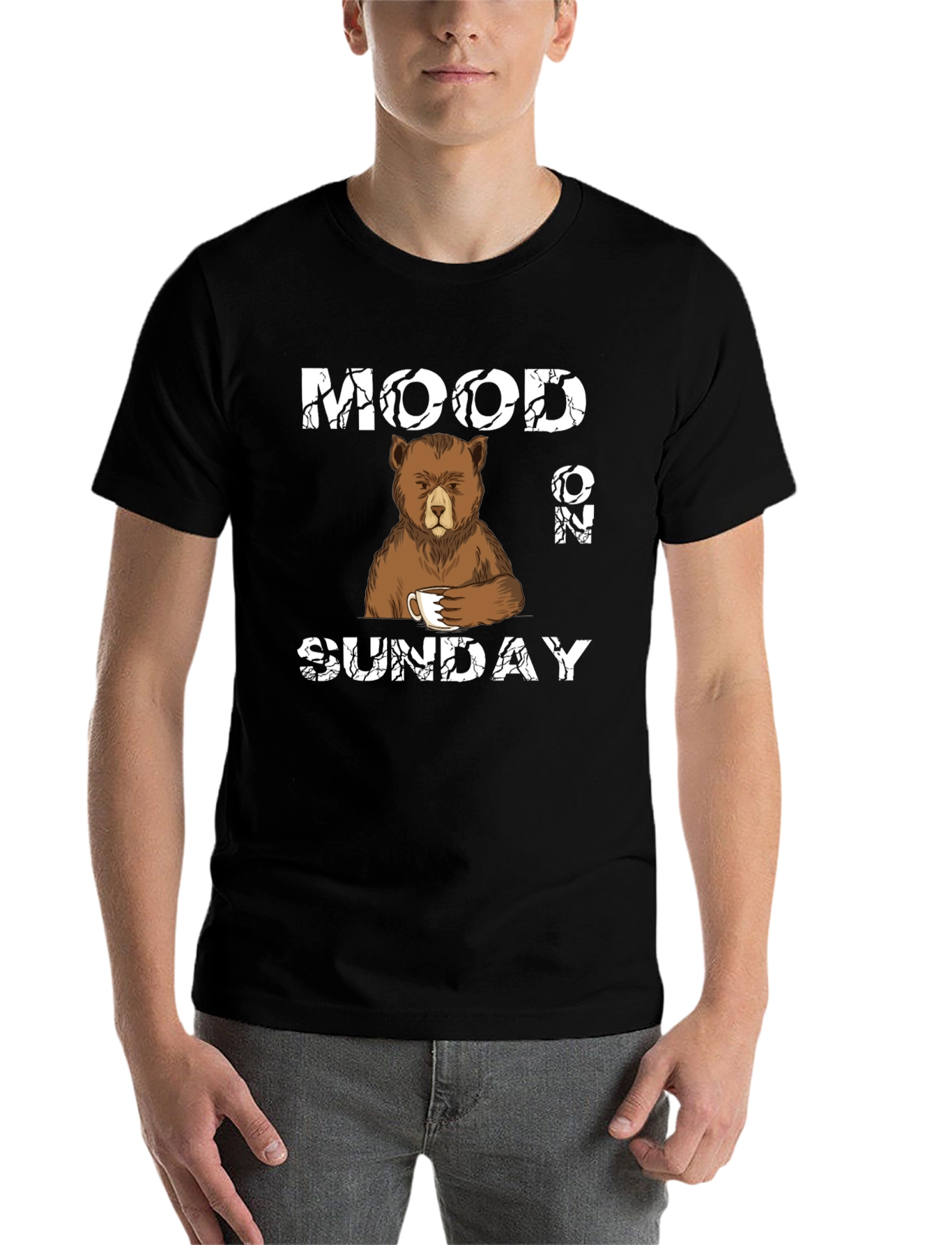 Black Mood on Sunday Bear T-Shirt view 7