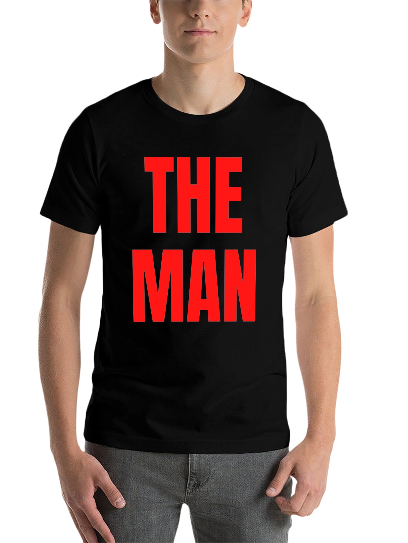Black The Man Graphic Tee - Bold Statement Shirt view 7