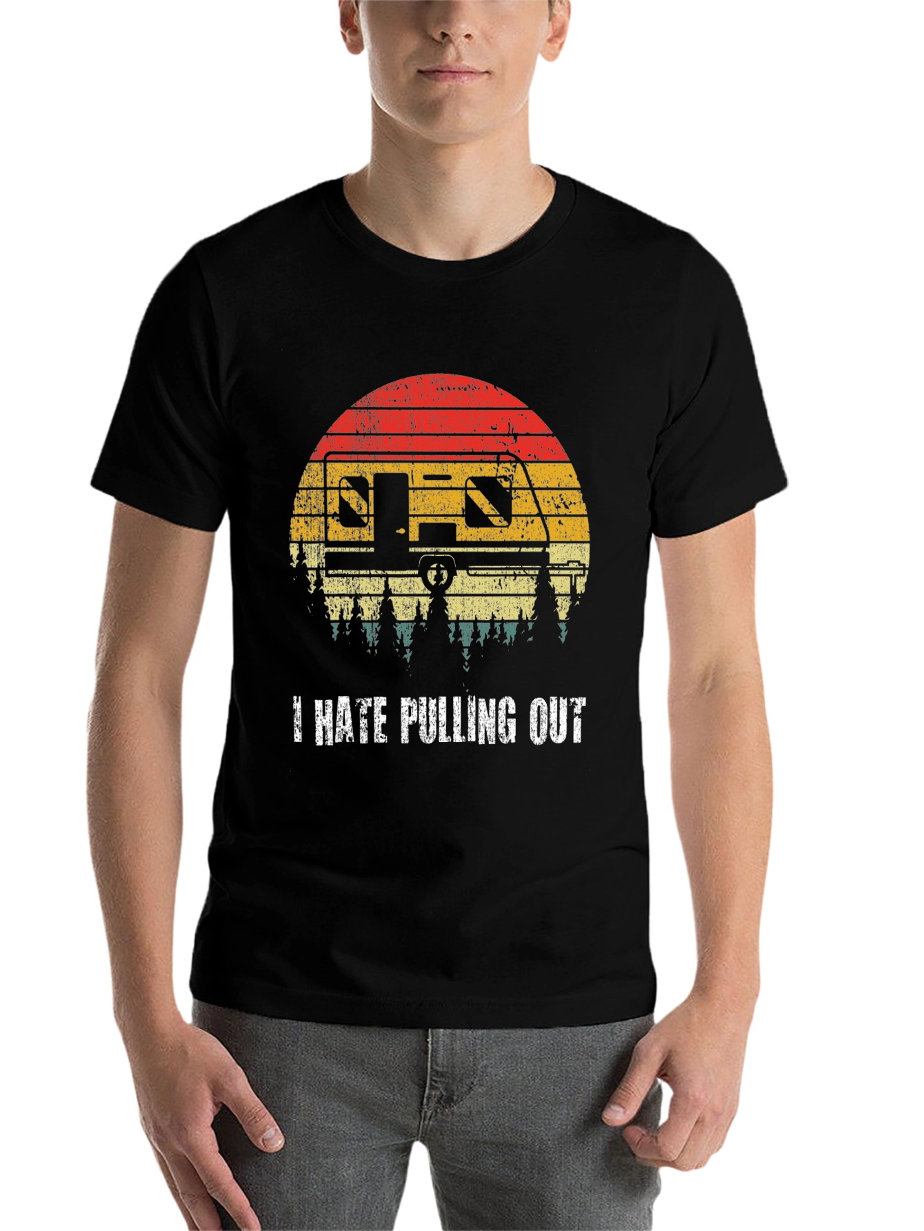 Black I Hate Pulling Out T-Shirt Camping RV view 7