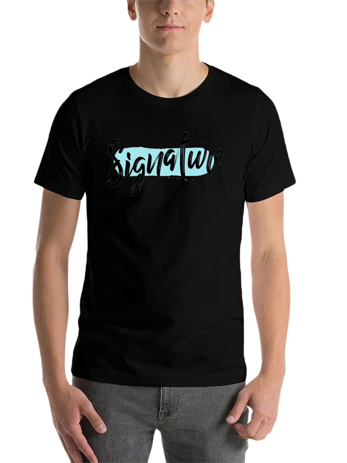 Black Signature Graphic T-Shirt - Black view 7
