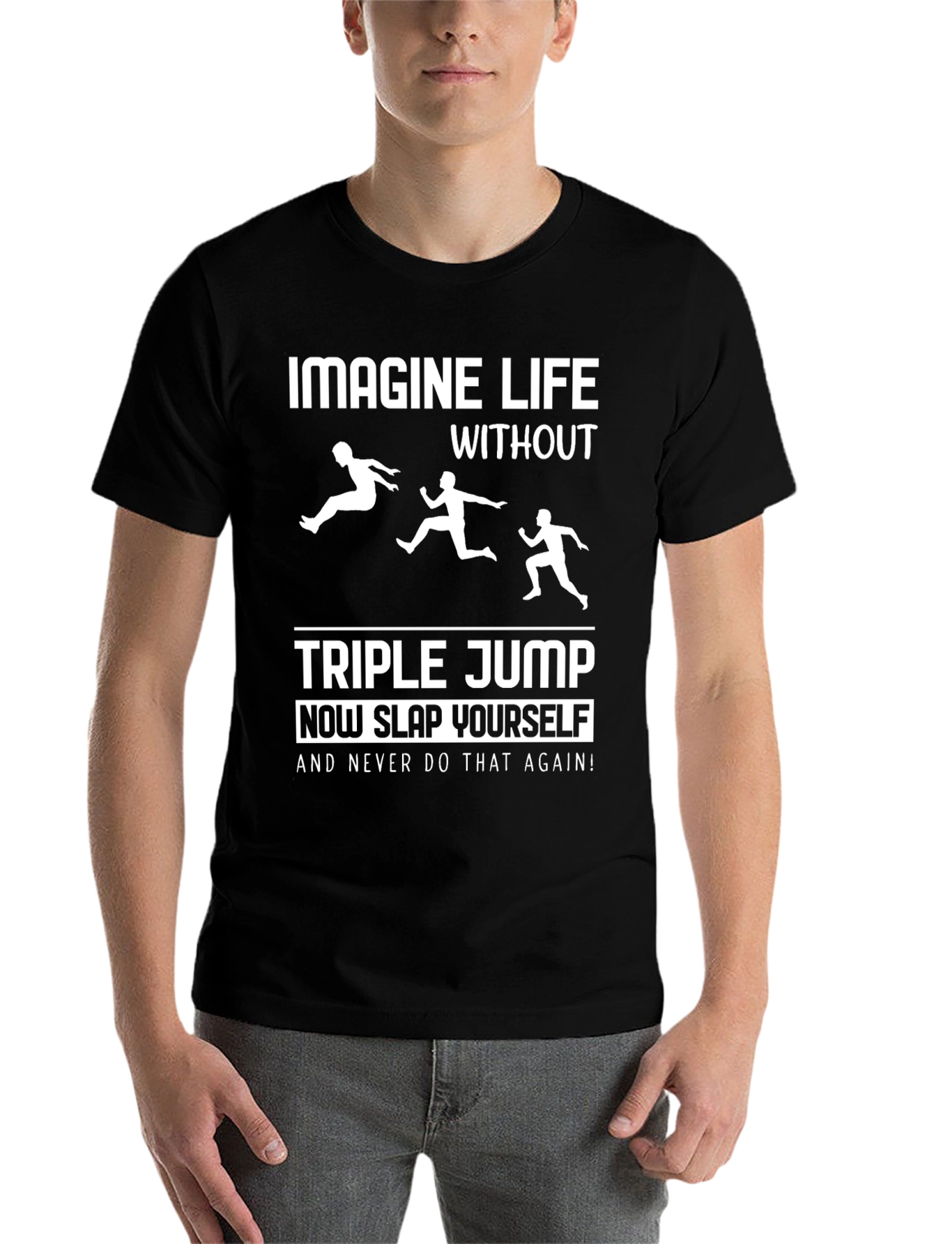 Black Triple Jump T-Shirt: Imagine Life Without It! view 7