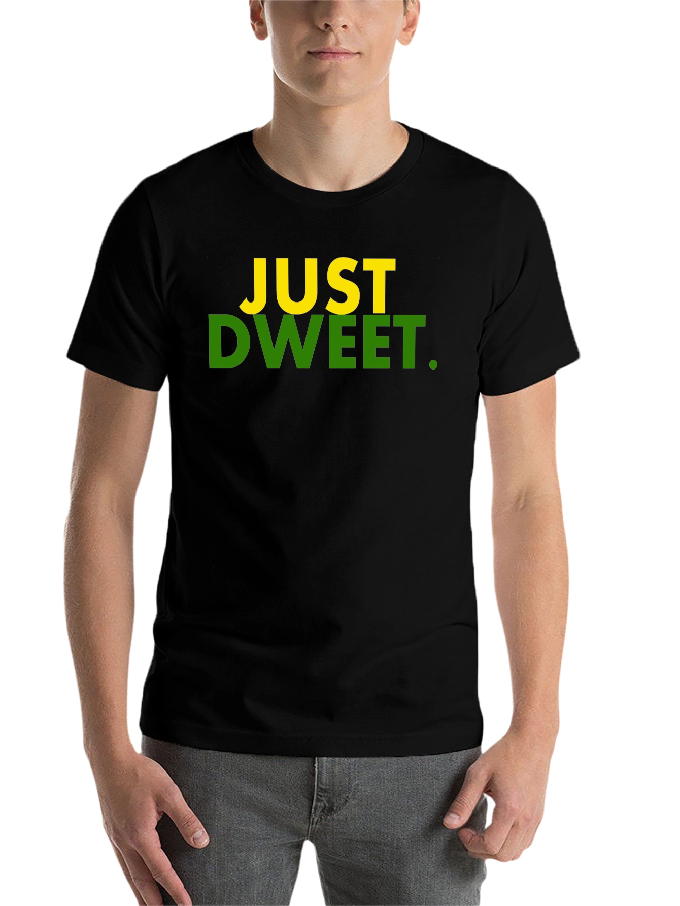 Black Just Dweet T-Shirt -  Trendy Graphic Tee view 7