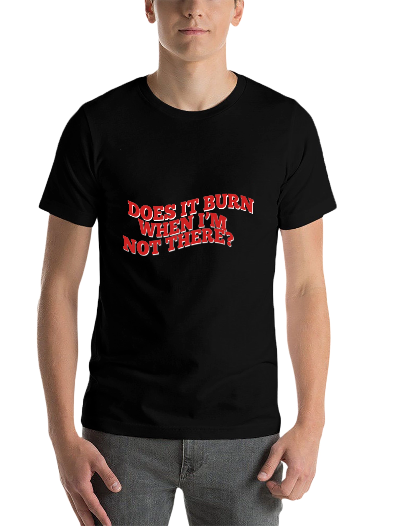 Black Does it Burn T-Shirt view 7