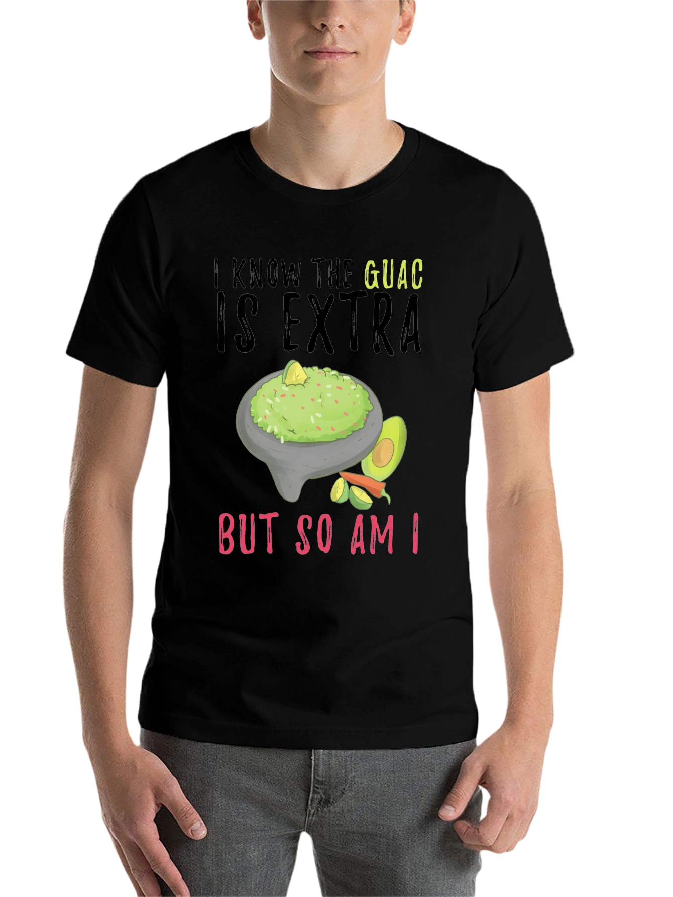 Black Guac Is Extra Funny Graphic Tee view 7
