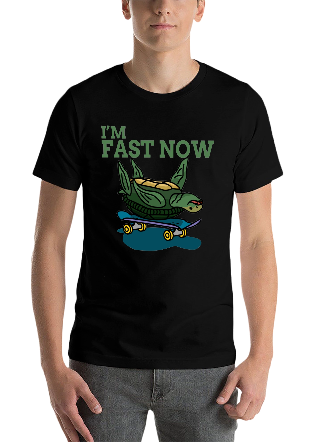 I'm Fast Now Turtle Skateboard T-Shirt - 7