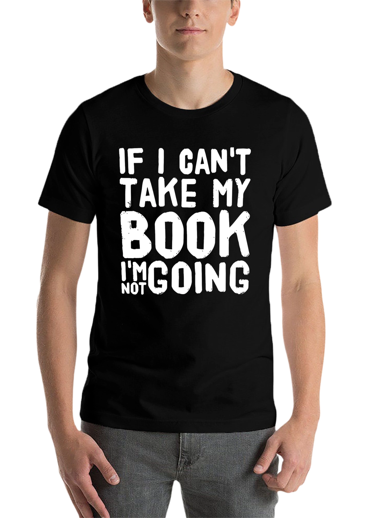 Black Book Lover's T-Shirt: If I Can't Take My Book... view 7