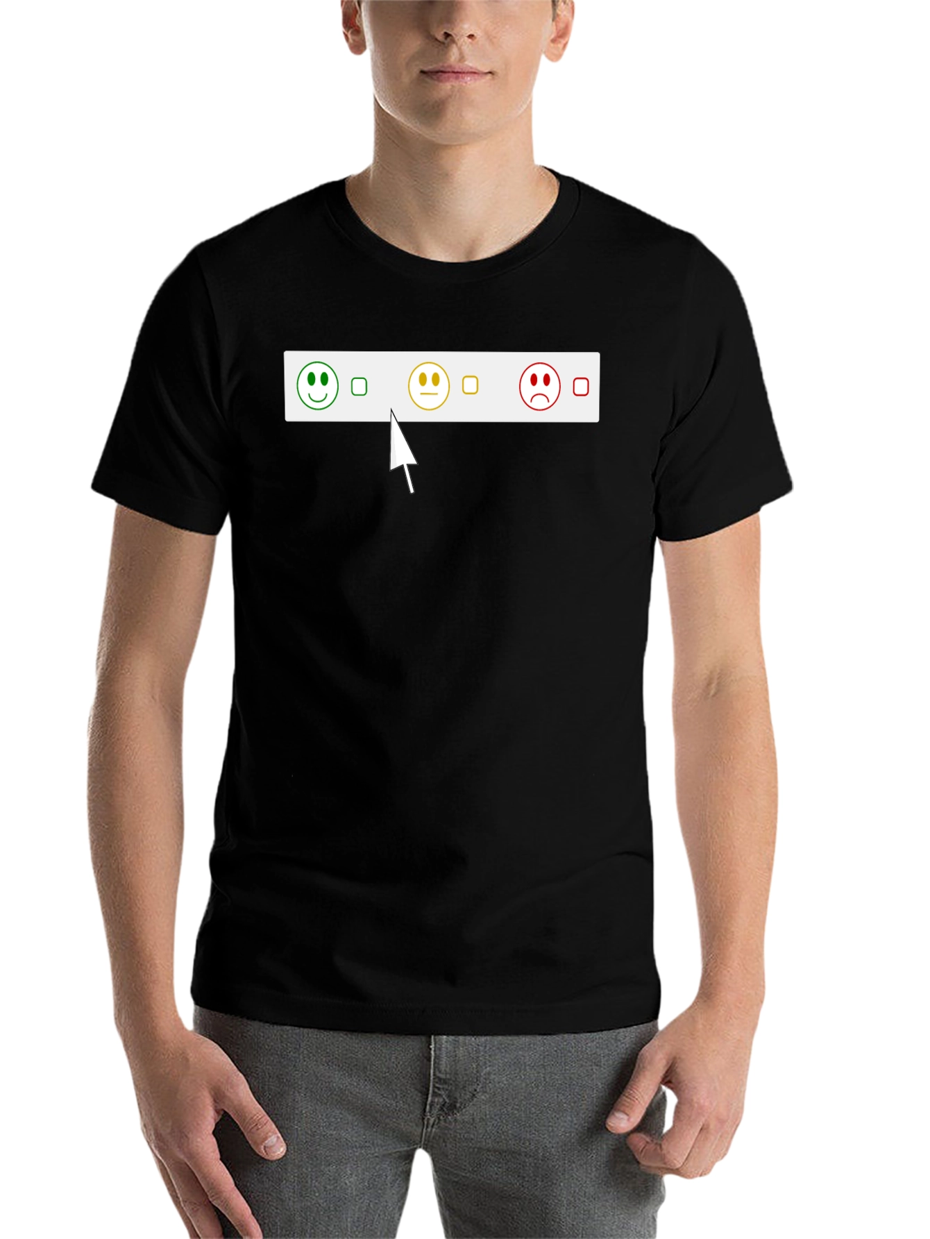 Black Mood Meter T-Shirt view 7