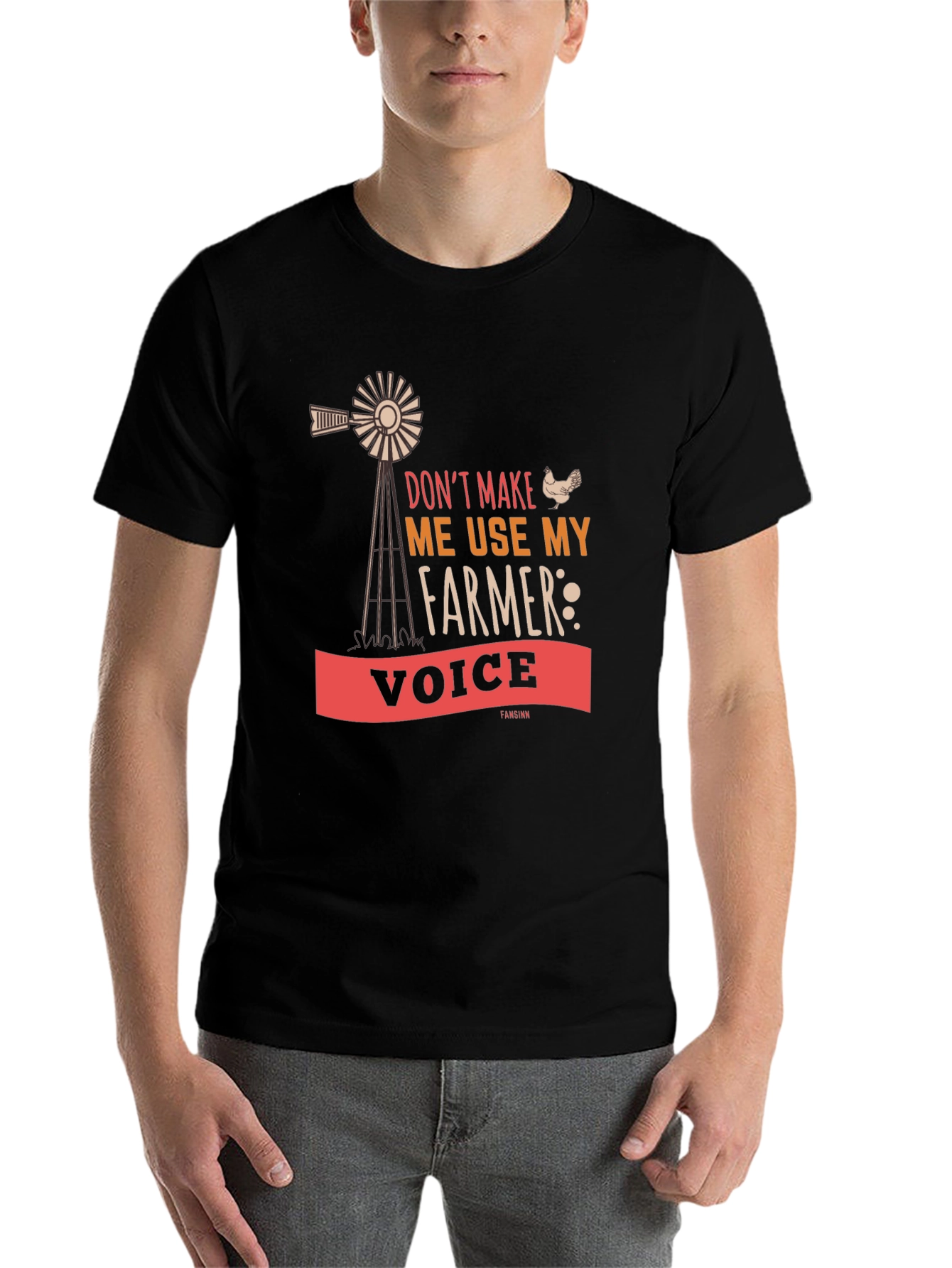 Black Don't Make Me Use My Farmer Voice T-Shirt view 7