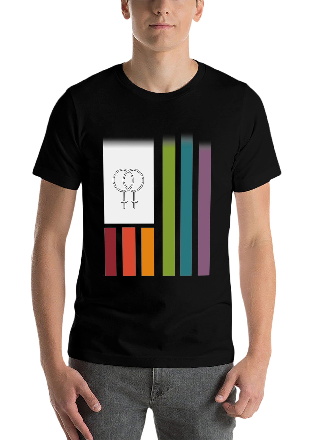 Black Pride Flag Graphic Tee view 7