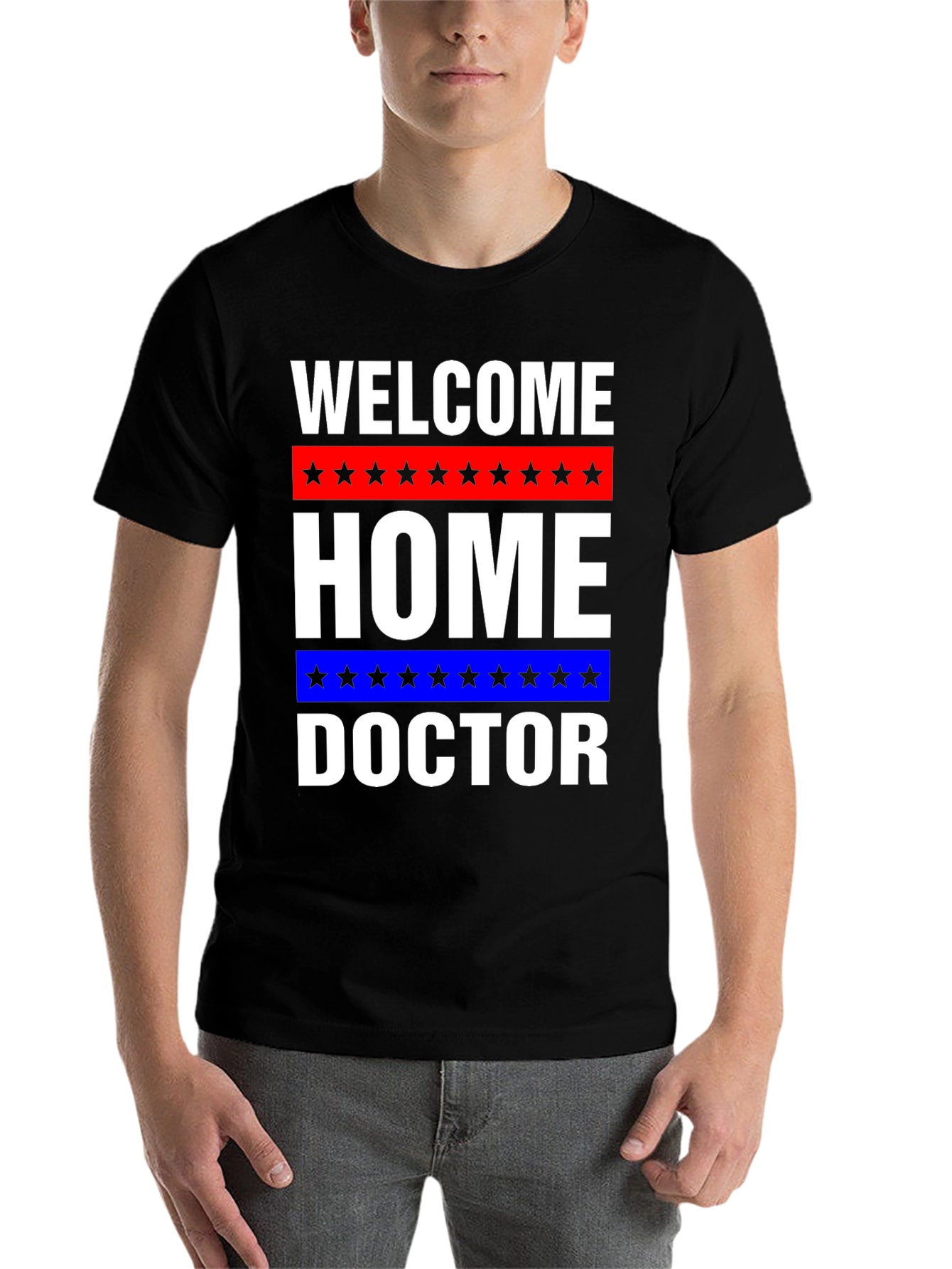 Black Welcome Home Doctor Graphic T-Shirt view 7