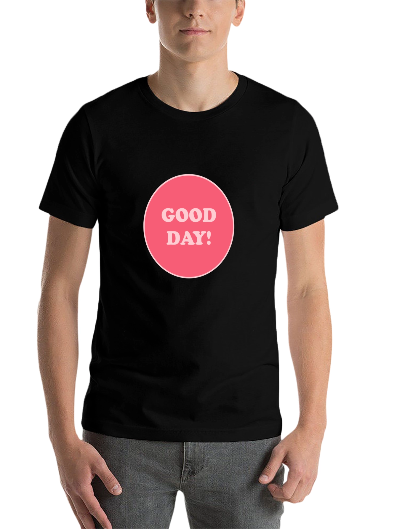 Black Good Day! Graphic Tee - Black Unisex T-Shirt view 7