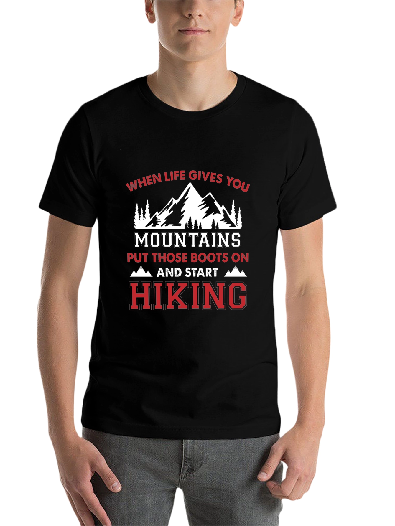 Black Hiking Adventure Graphic Tee view 7